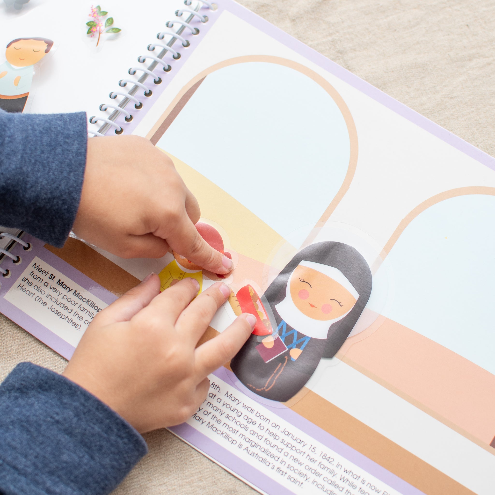 Saintly Scenes Book #1 - Reusable Sticker Scene And Coloring Book