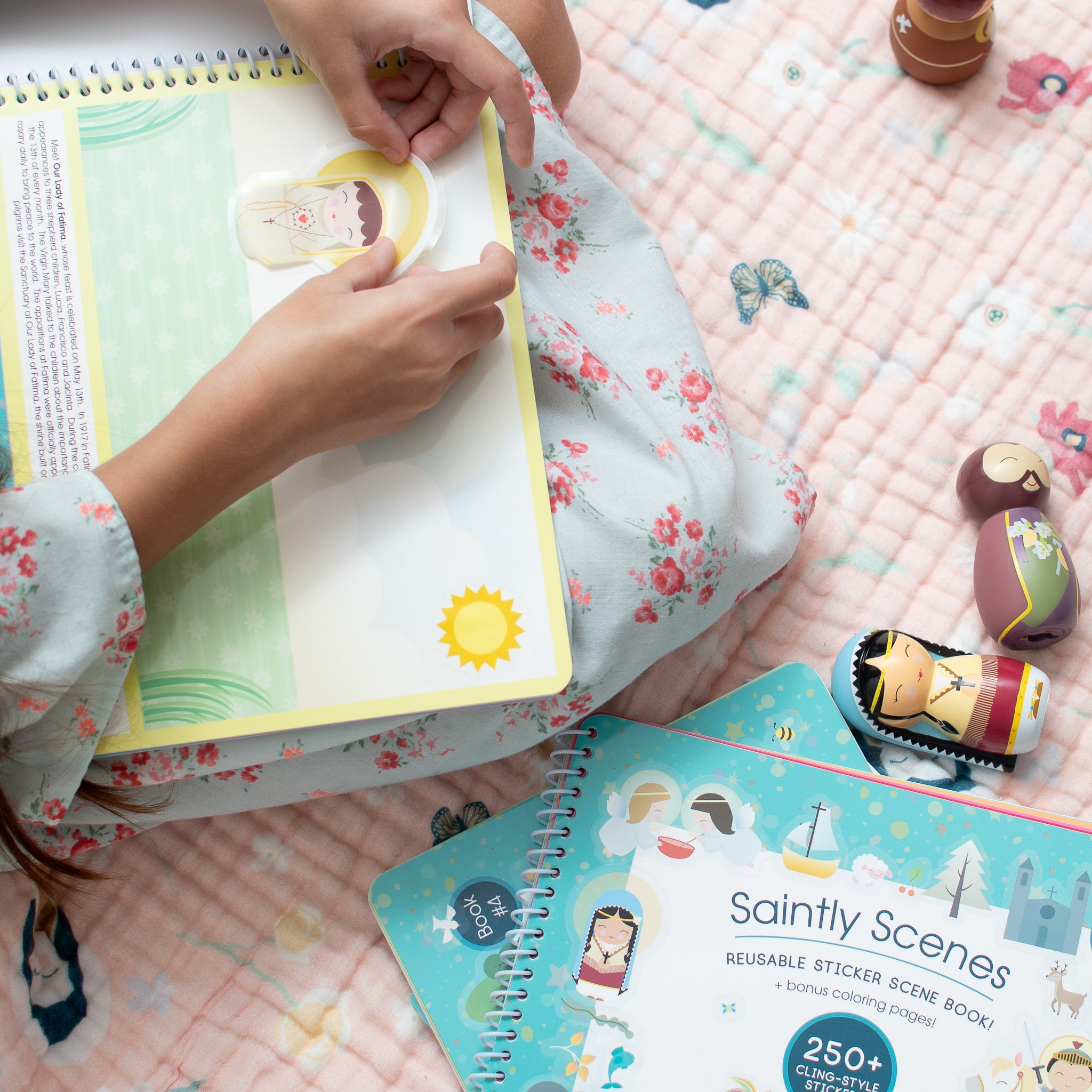 Saintly Scenes Book #1 - Reusable Sticker Scene And Coloring Book