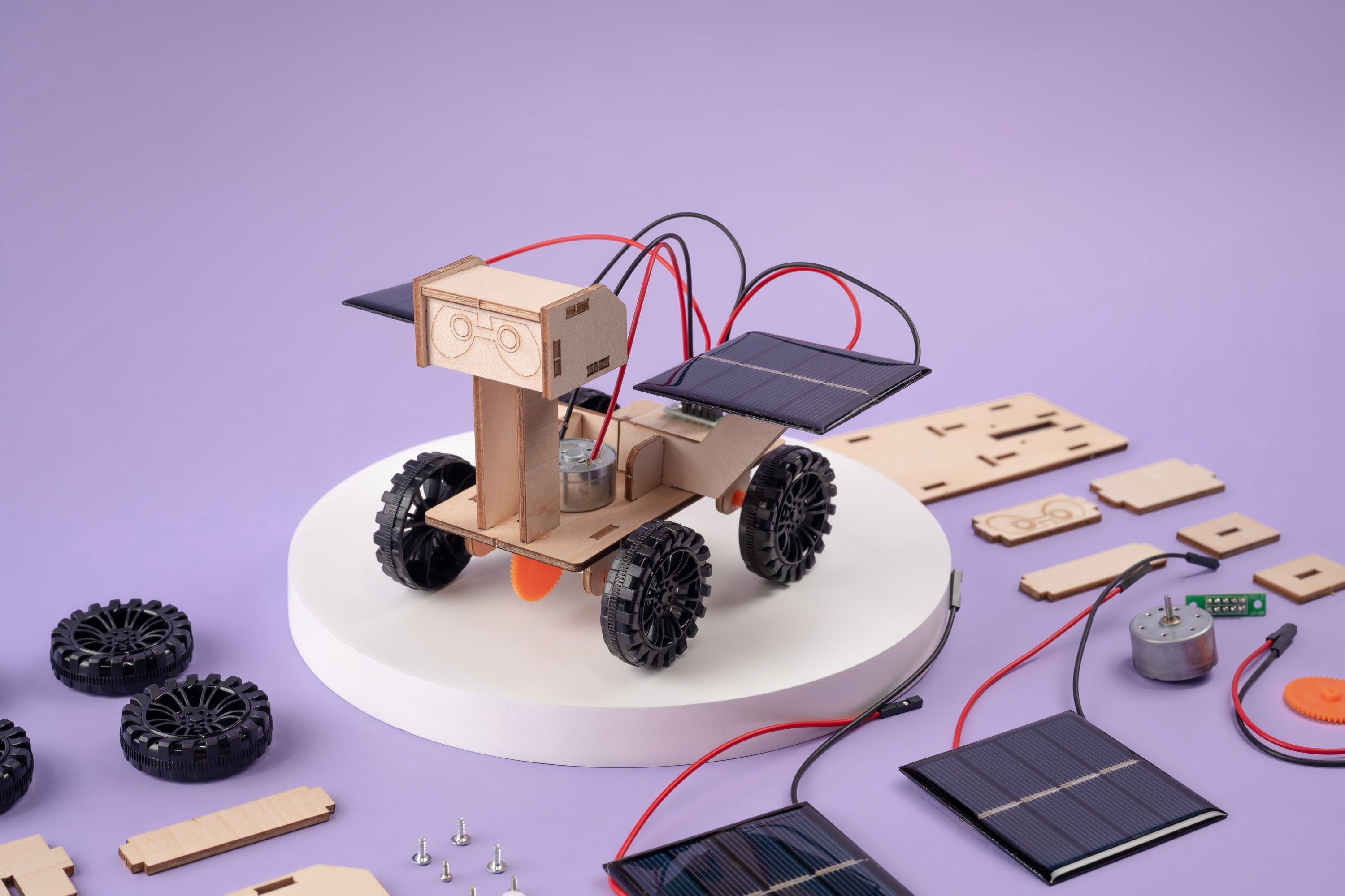 Solar Powered Mars Exploration Rover Diy Kit, Educational Stem Toy