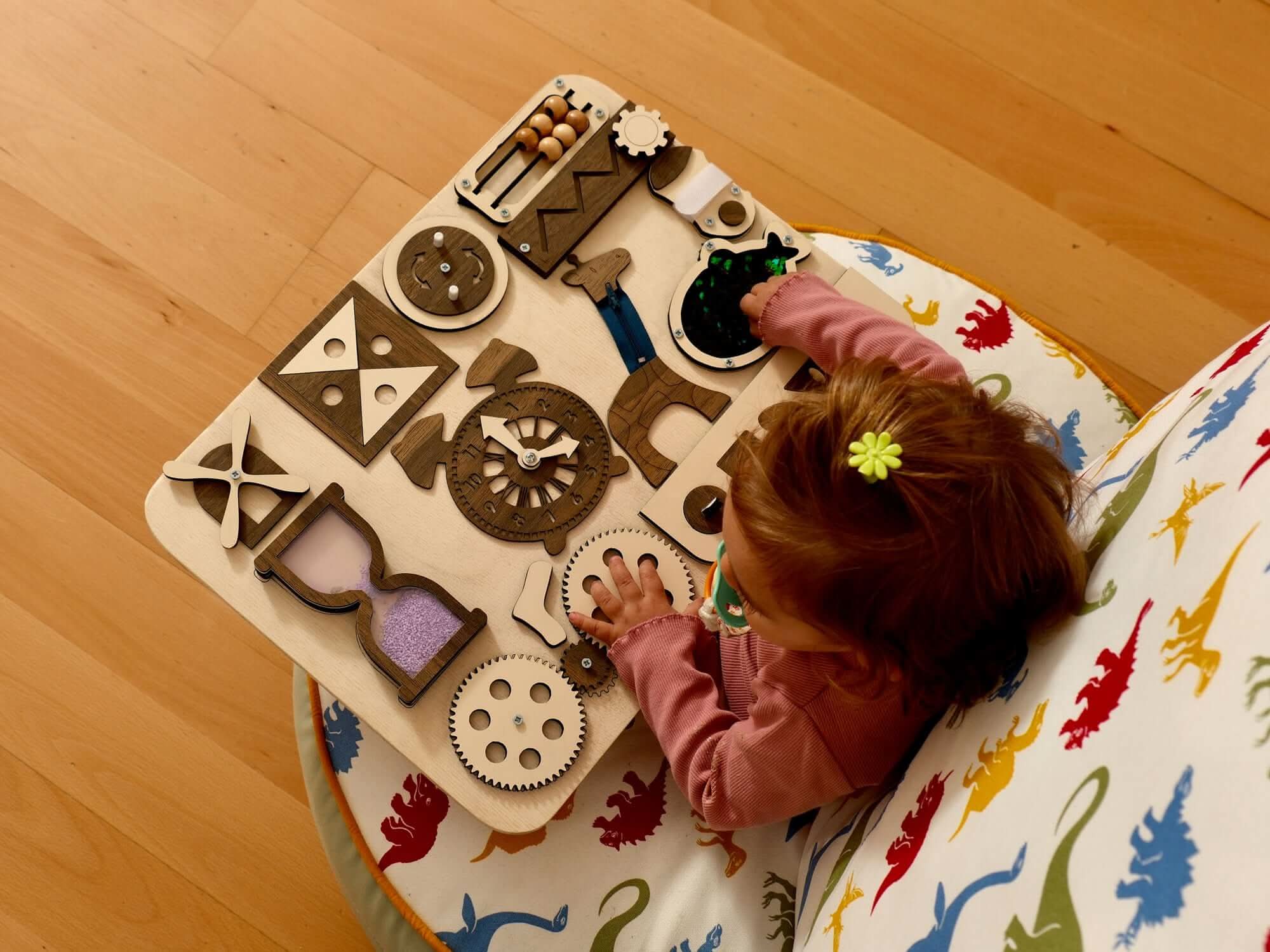 Wooden Busy Board For Toddlers