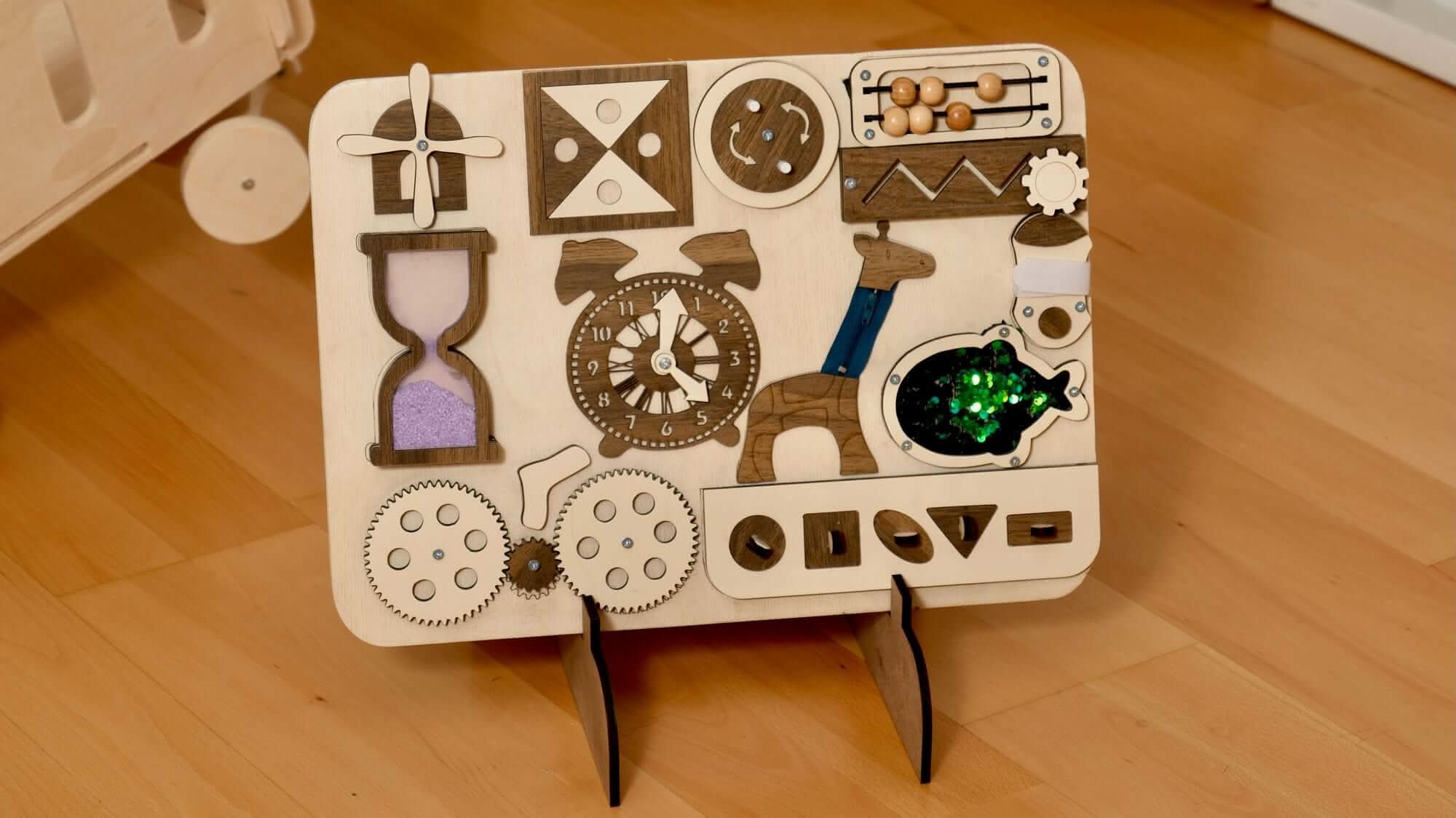 Wooden Busy Board For Toddlers