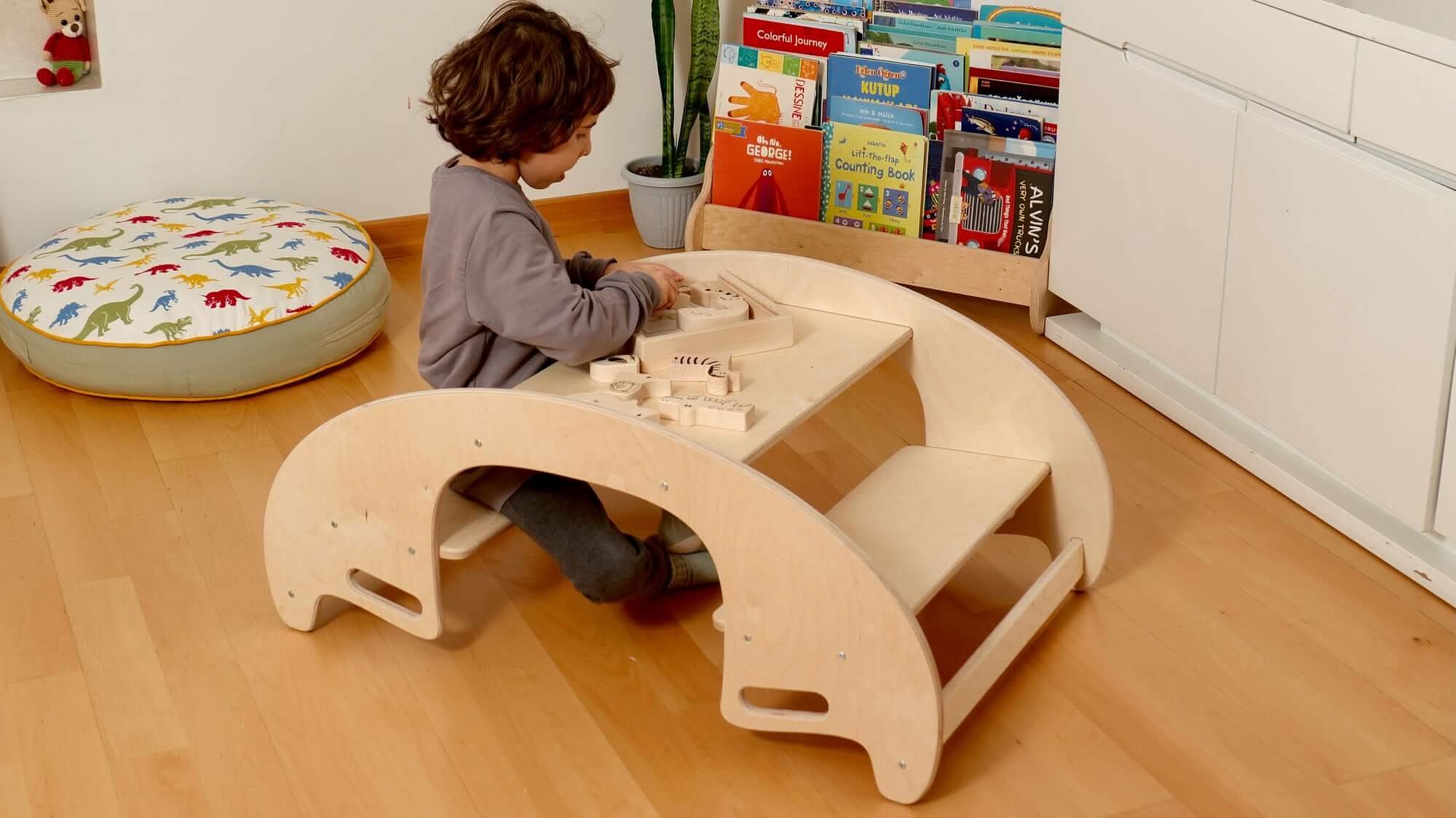 Wooden Safari Animal Puzzle Box For Toddlers