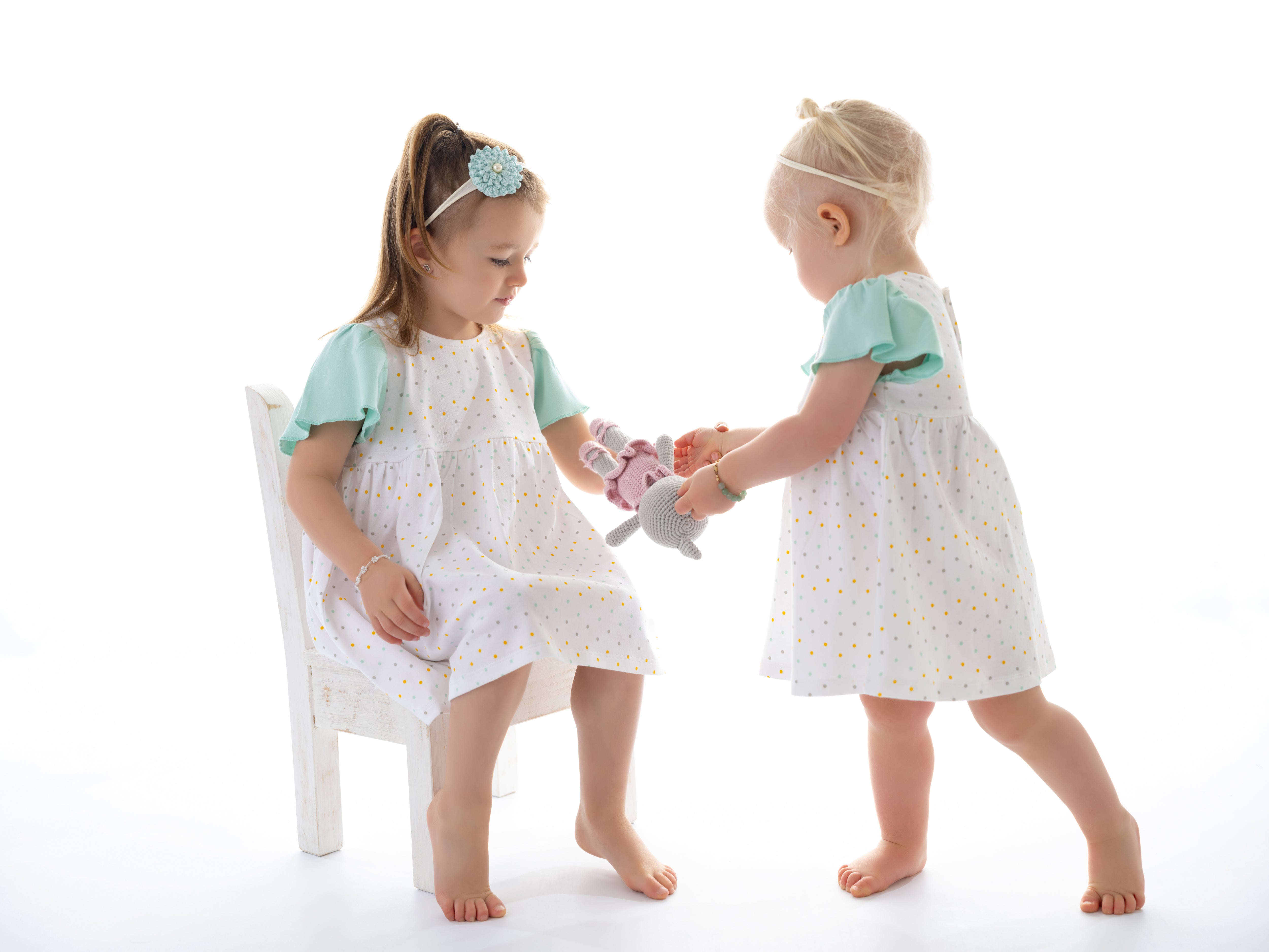 Organic Cotton Alice Ruffled Dress - Polka