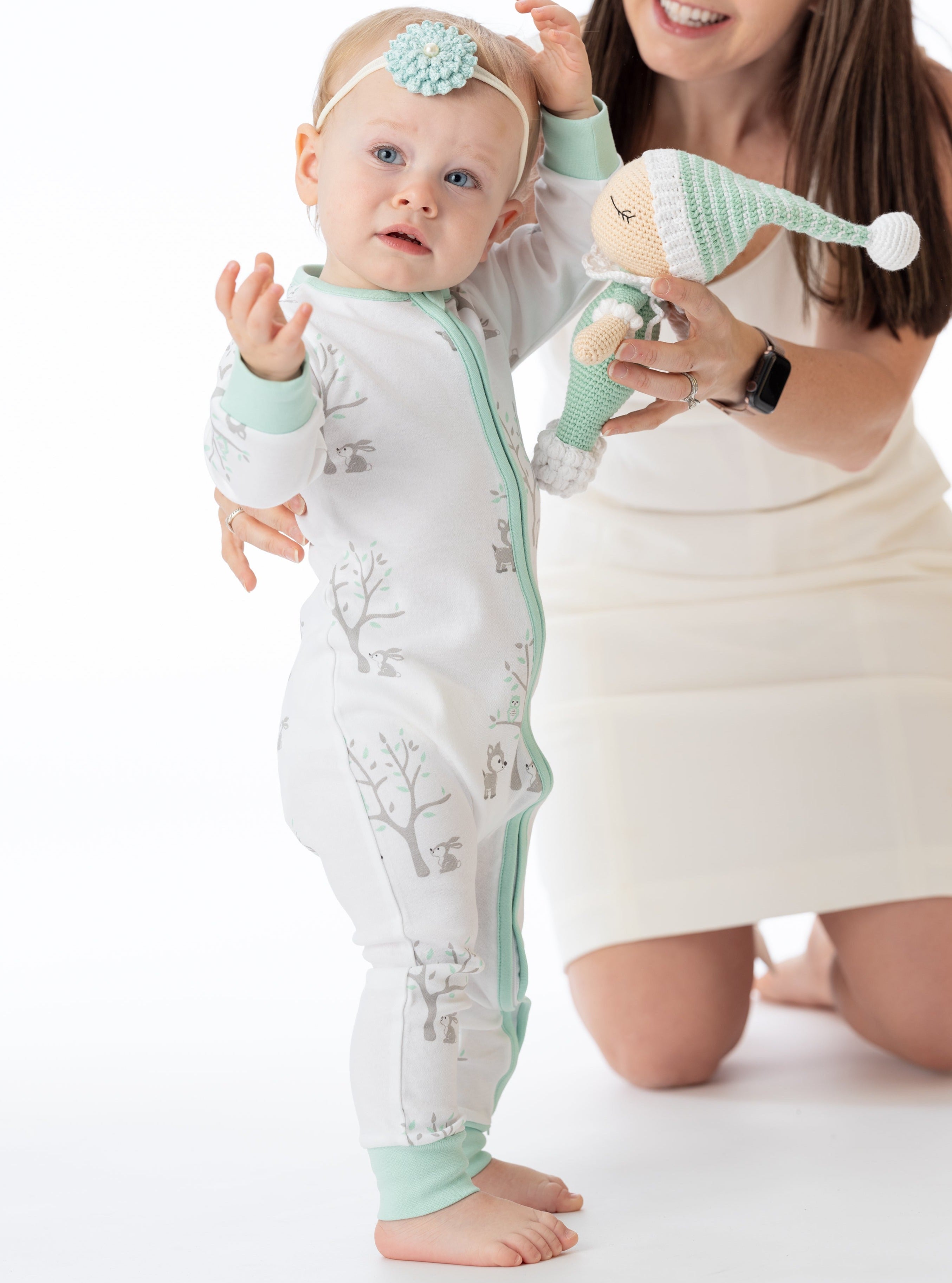 Organic Cotton Romper - Woodland