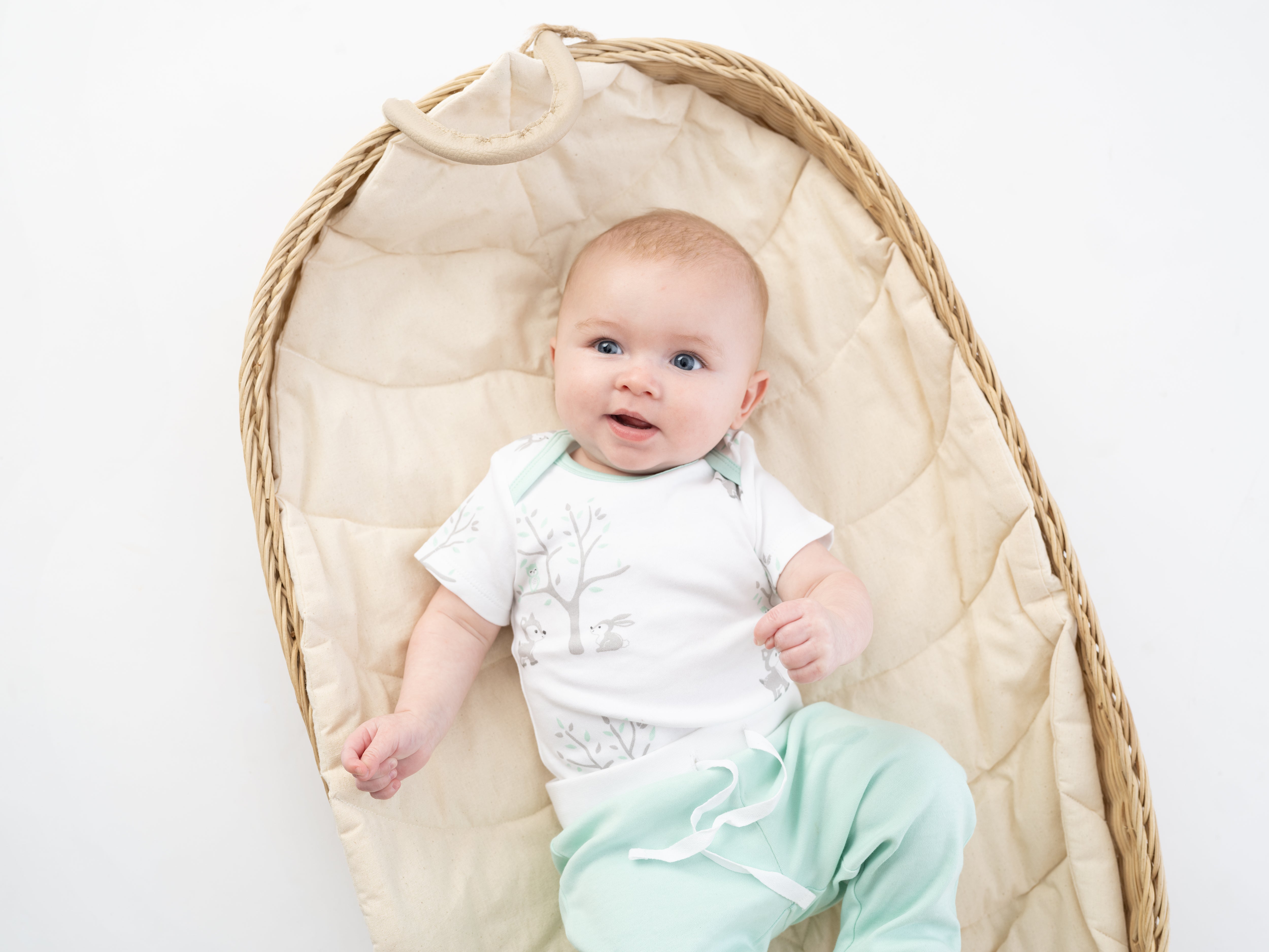 Organic Cotton Jogger Pants - Mint Green