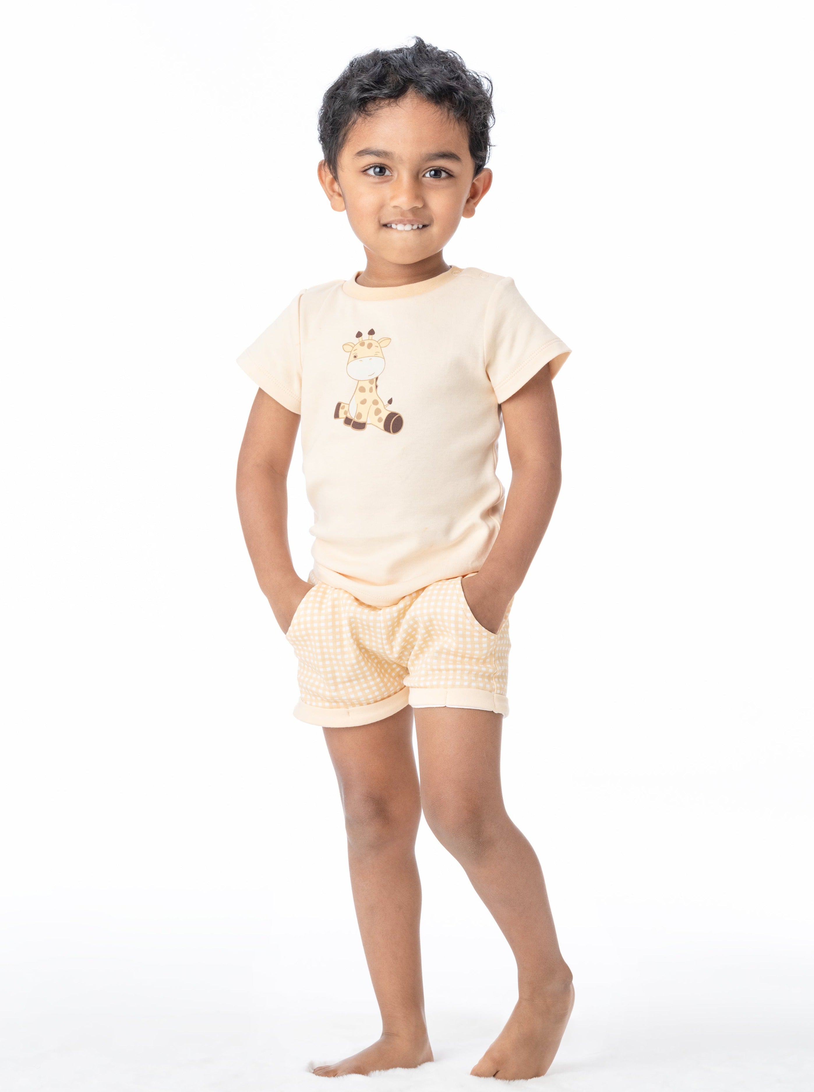 Organic Cotton Shorts - Butter Gingham