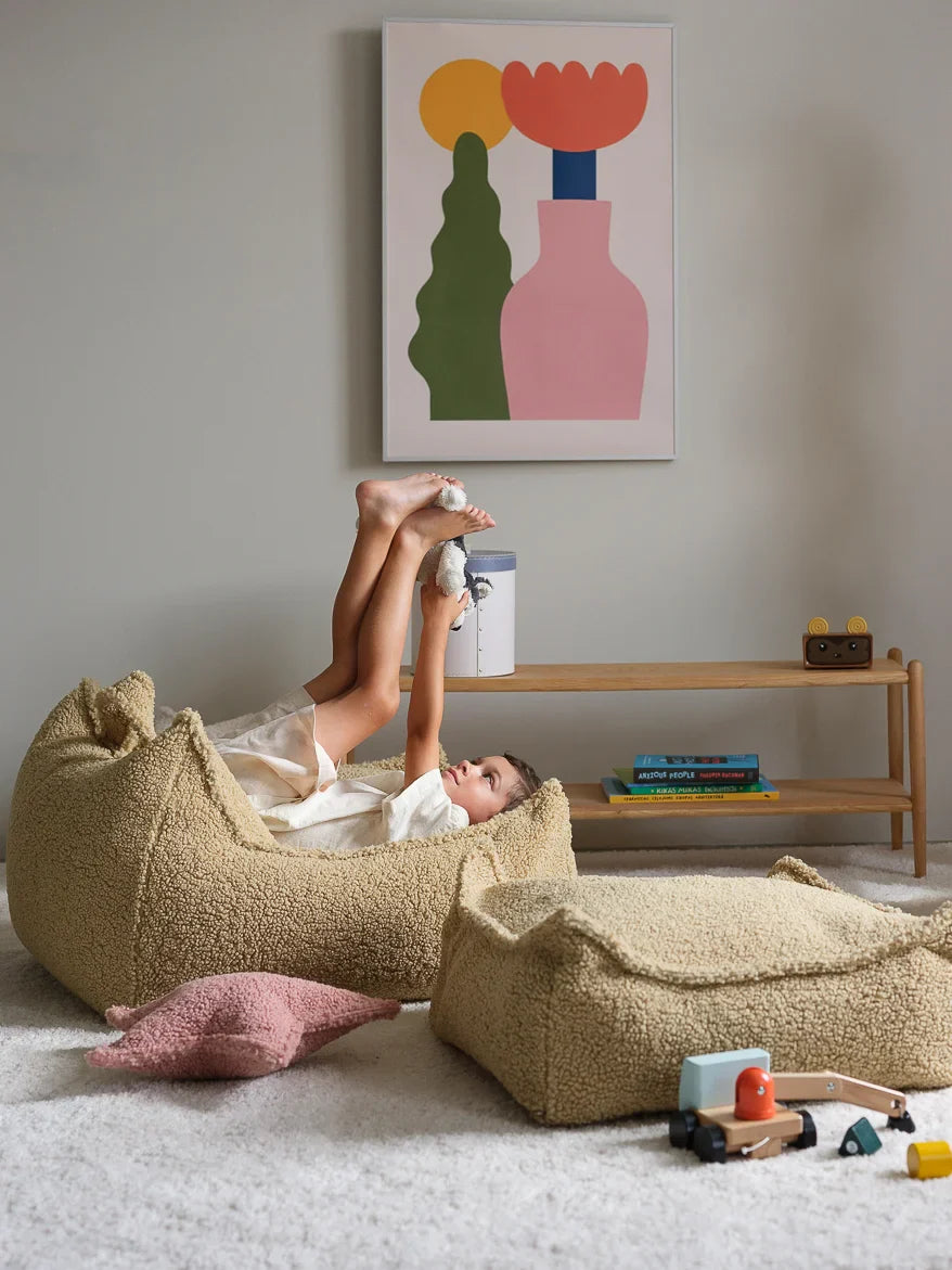 Matcha Beanbag Chair And Ottoman Set