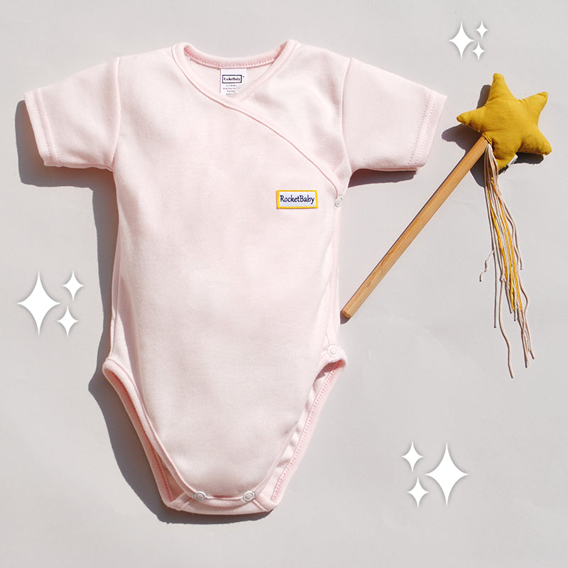 Bodysuit Kimono Short Sleeve Baby Pink