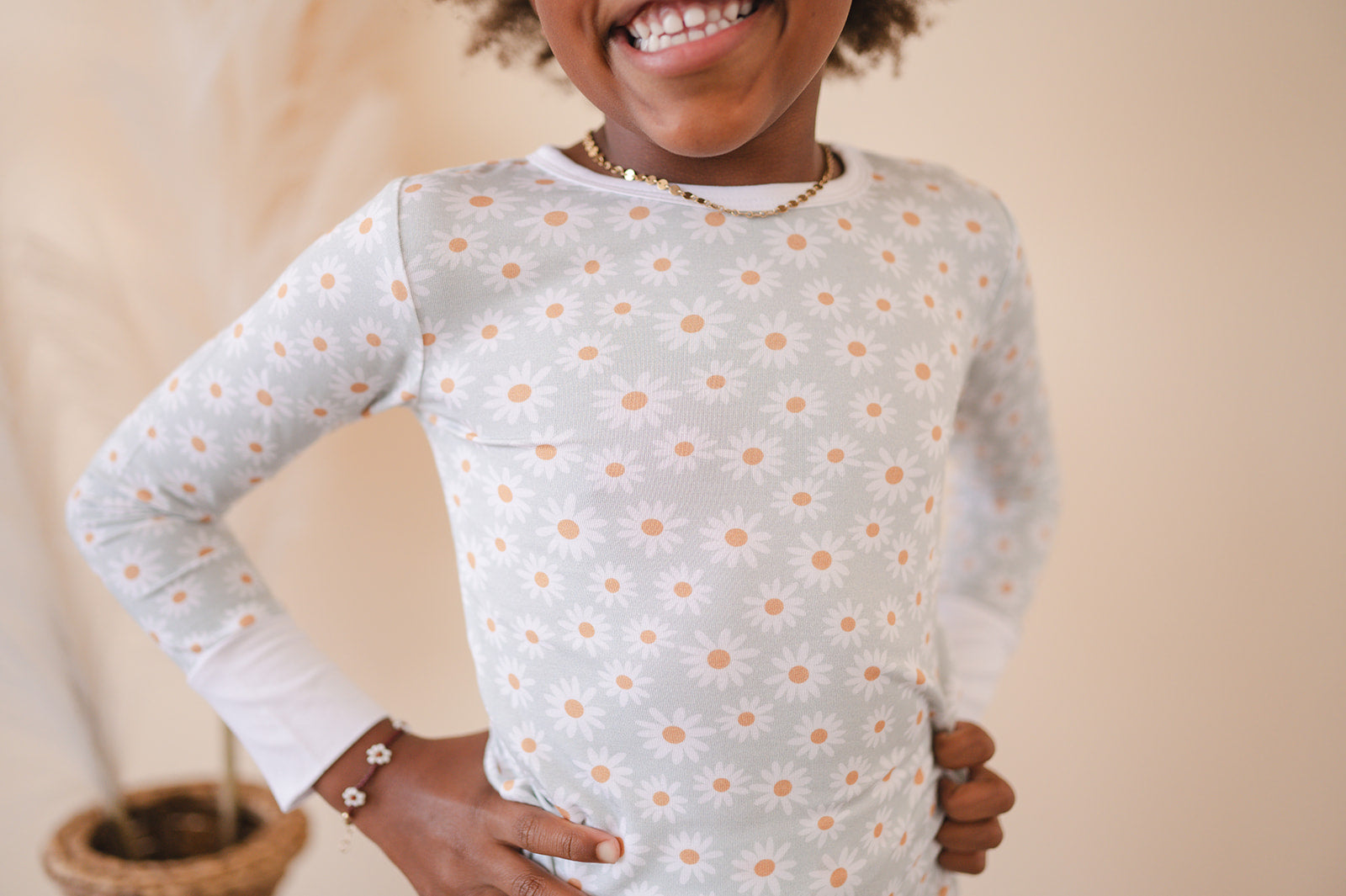 Two-piece Pajama Set - Blue Daisy