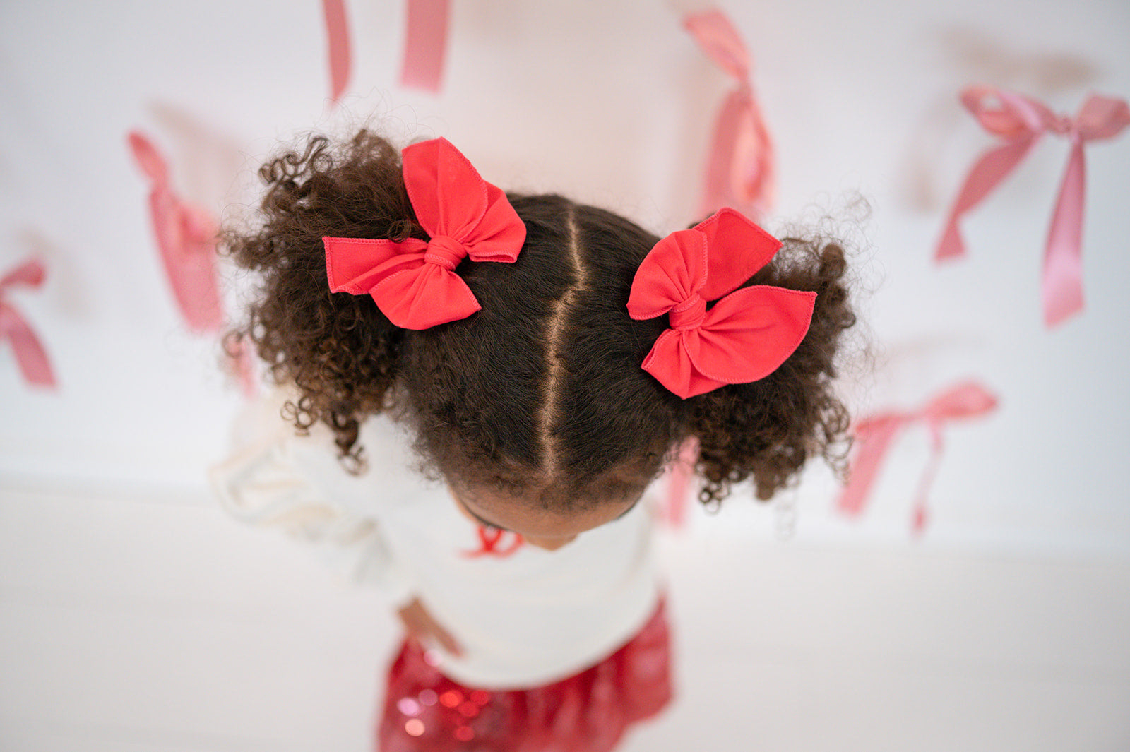Valentine | Pigtail Set - Petite Party Bow