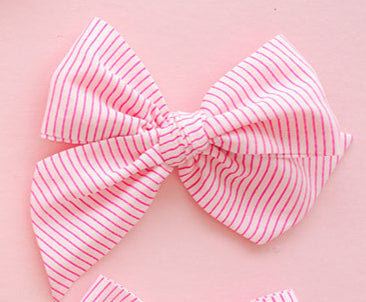 Candy Stripe | Oversized Hand-tied Bow