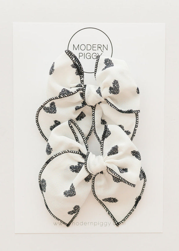 Be Mine | Pigtail Set - Petite Party Bow