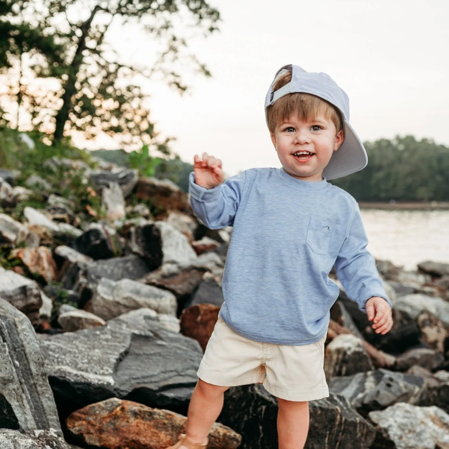 Kid's Bamboo Heathered Long Sleeve Tee
