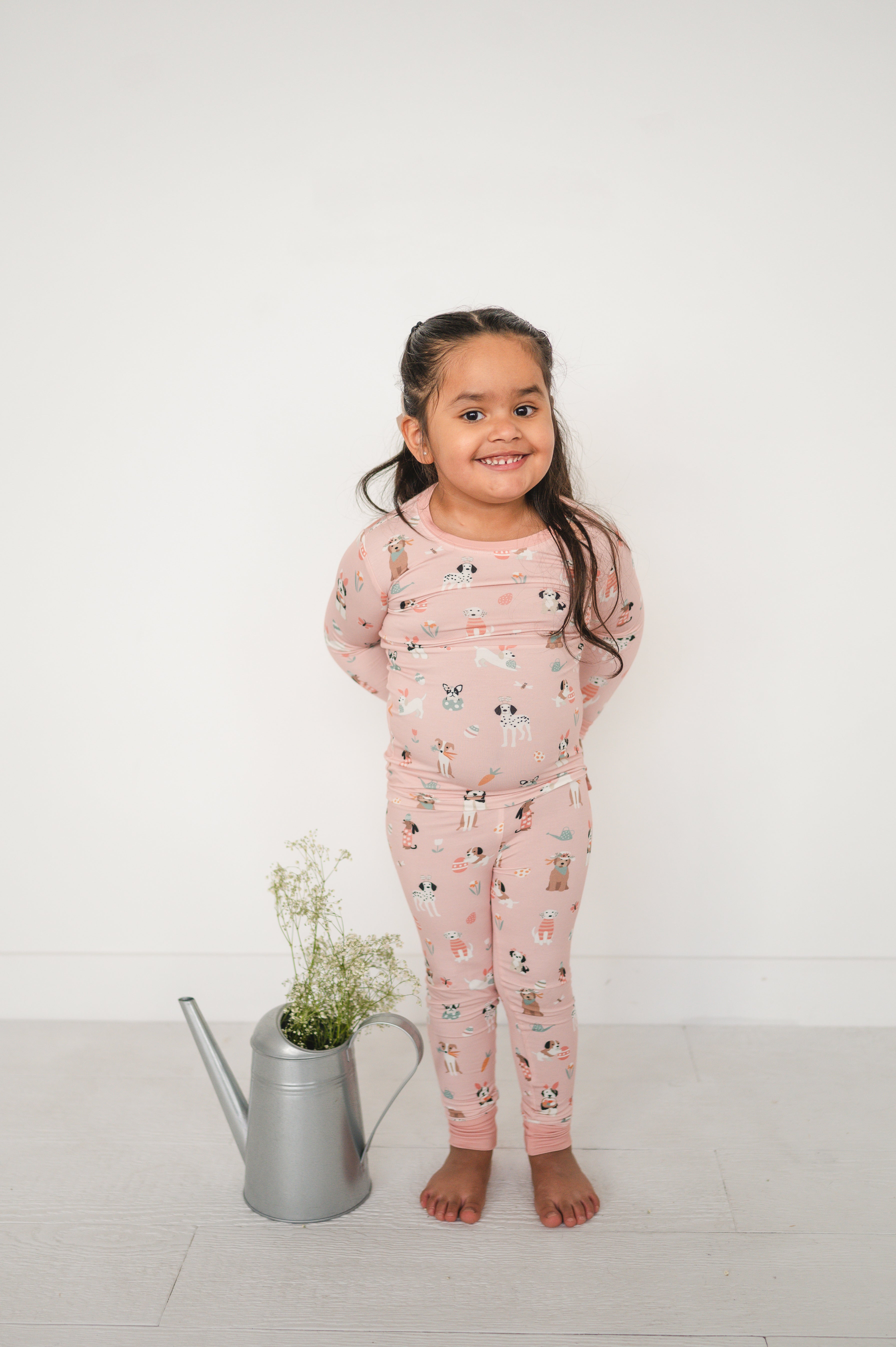 Puppy Egg Hunt (long Sleeve Pj) - Pink