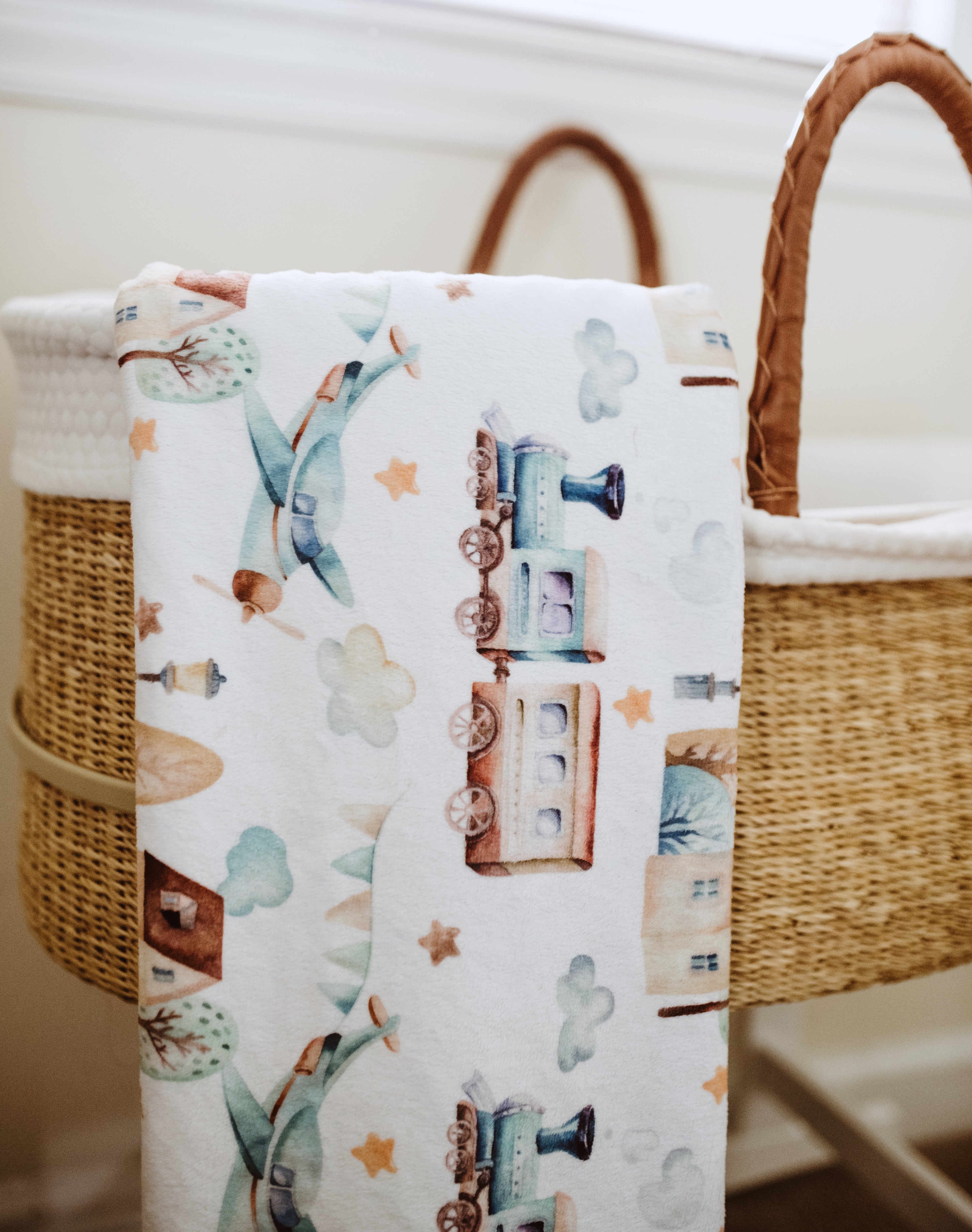 Planes, Trains, Automobiles Minky Baby Blanket