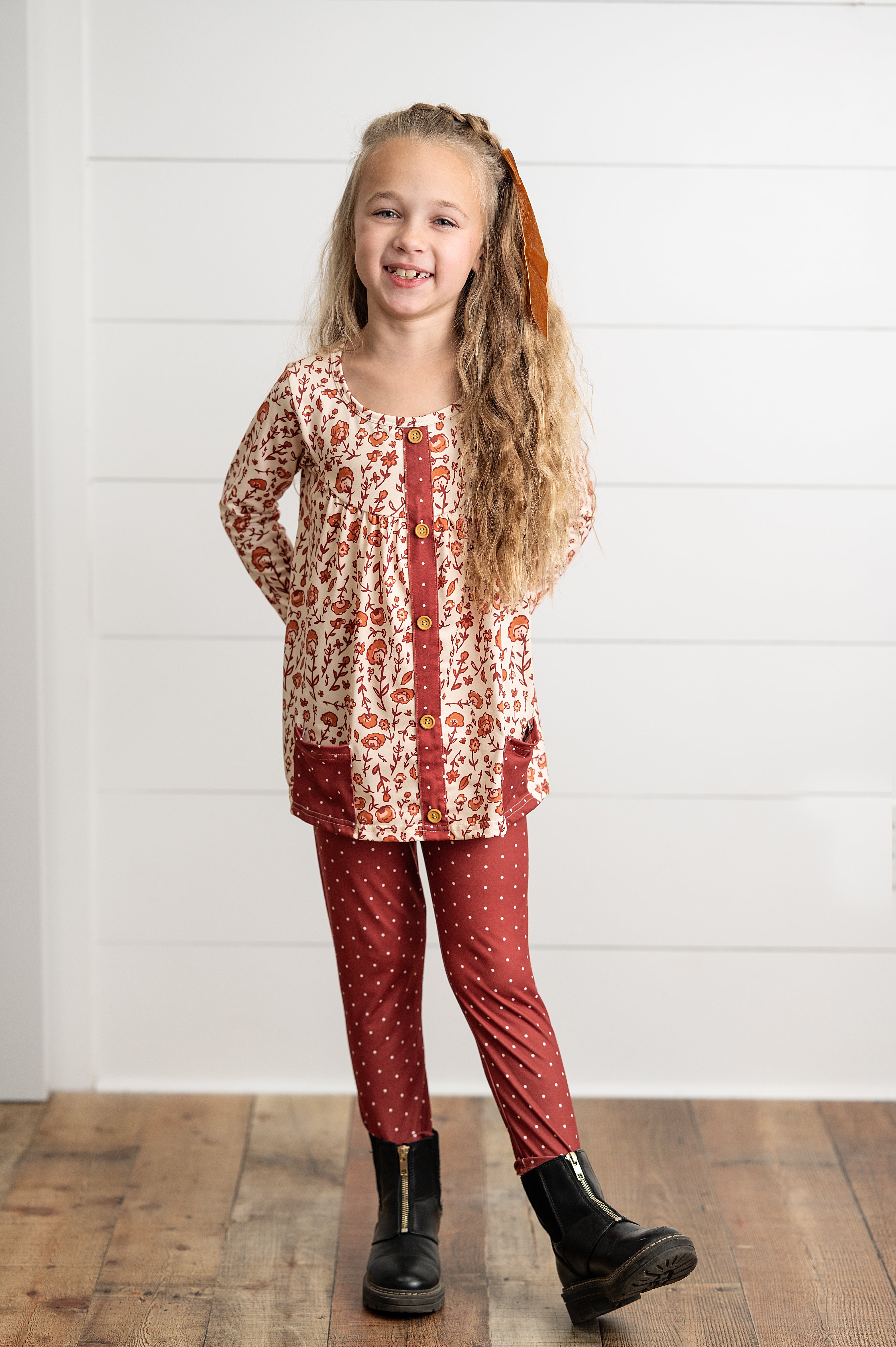 Cinnamon Dot Pant Set