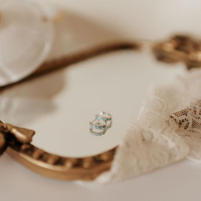 Gaby Turquoise Hoops