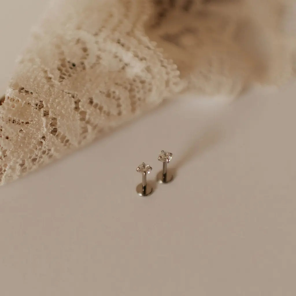 Diamond Flat Back Studs