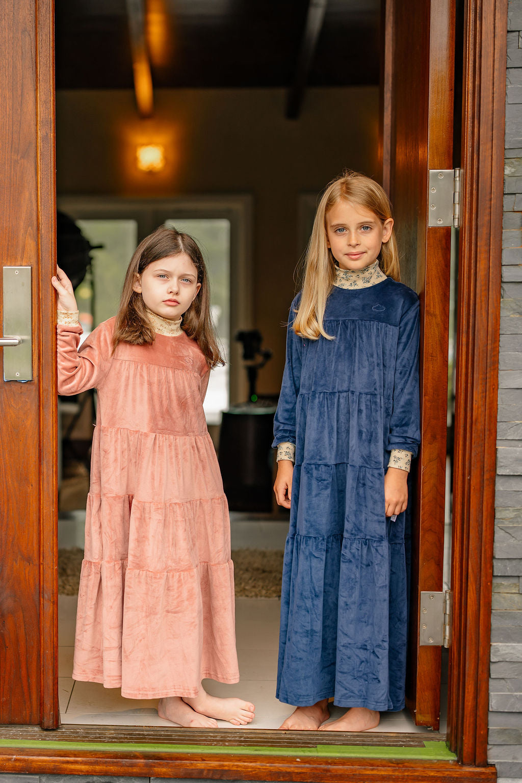 Velour Robe- Dusty Pink