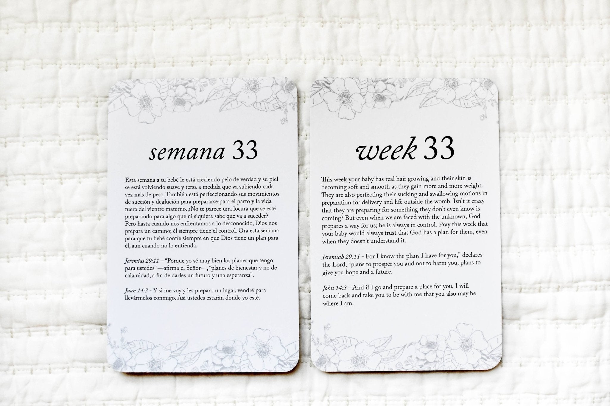 Spanish Pregnancy Prayer Cards