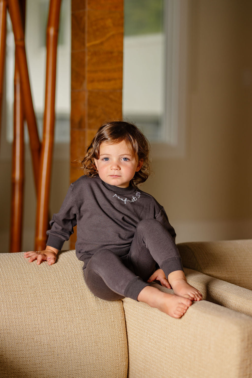 Embroidered Set- Dark Grey