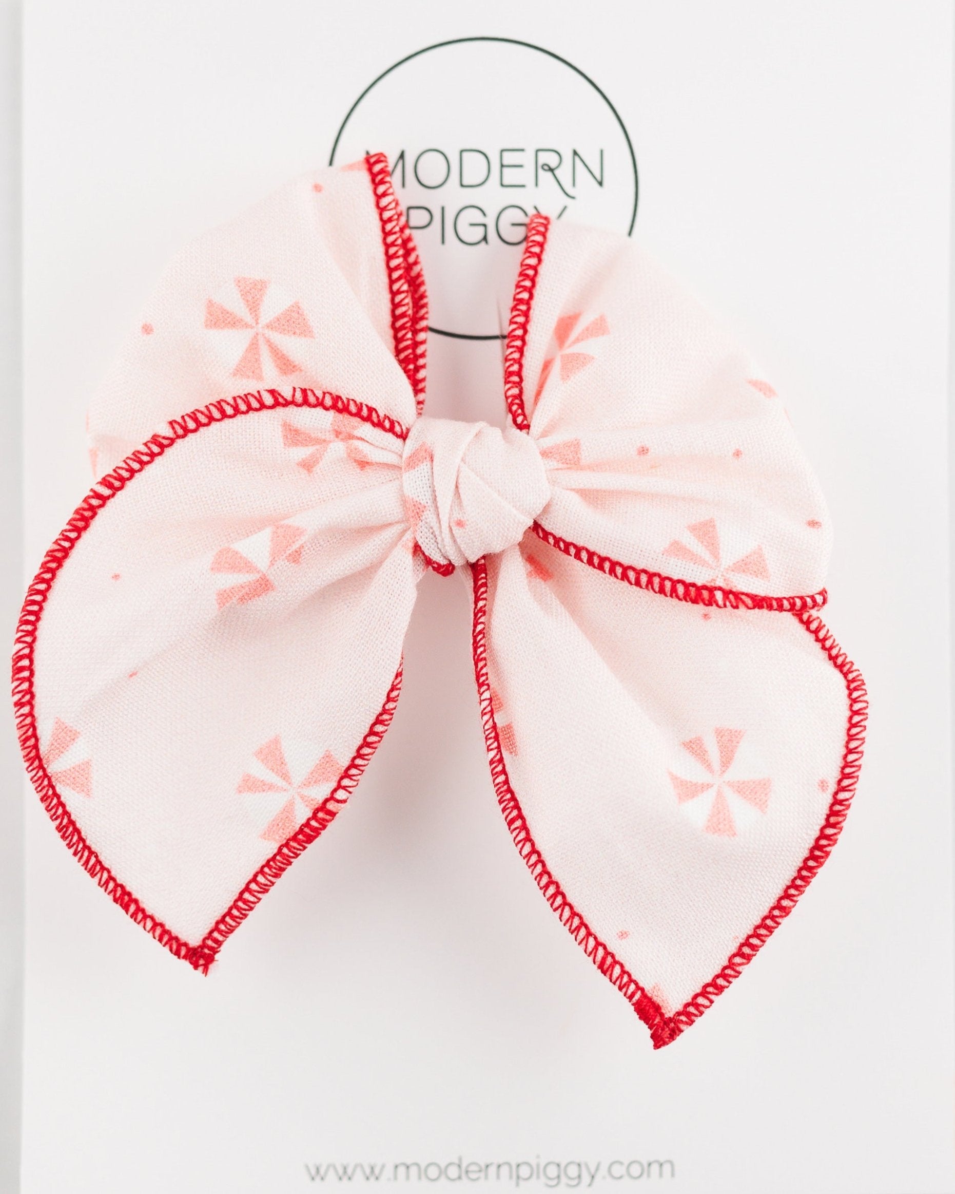 Peppermint | Pigtail Set - Petite Party Bow