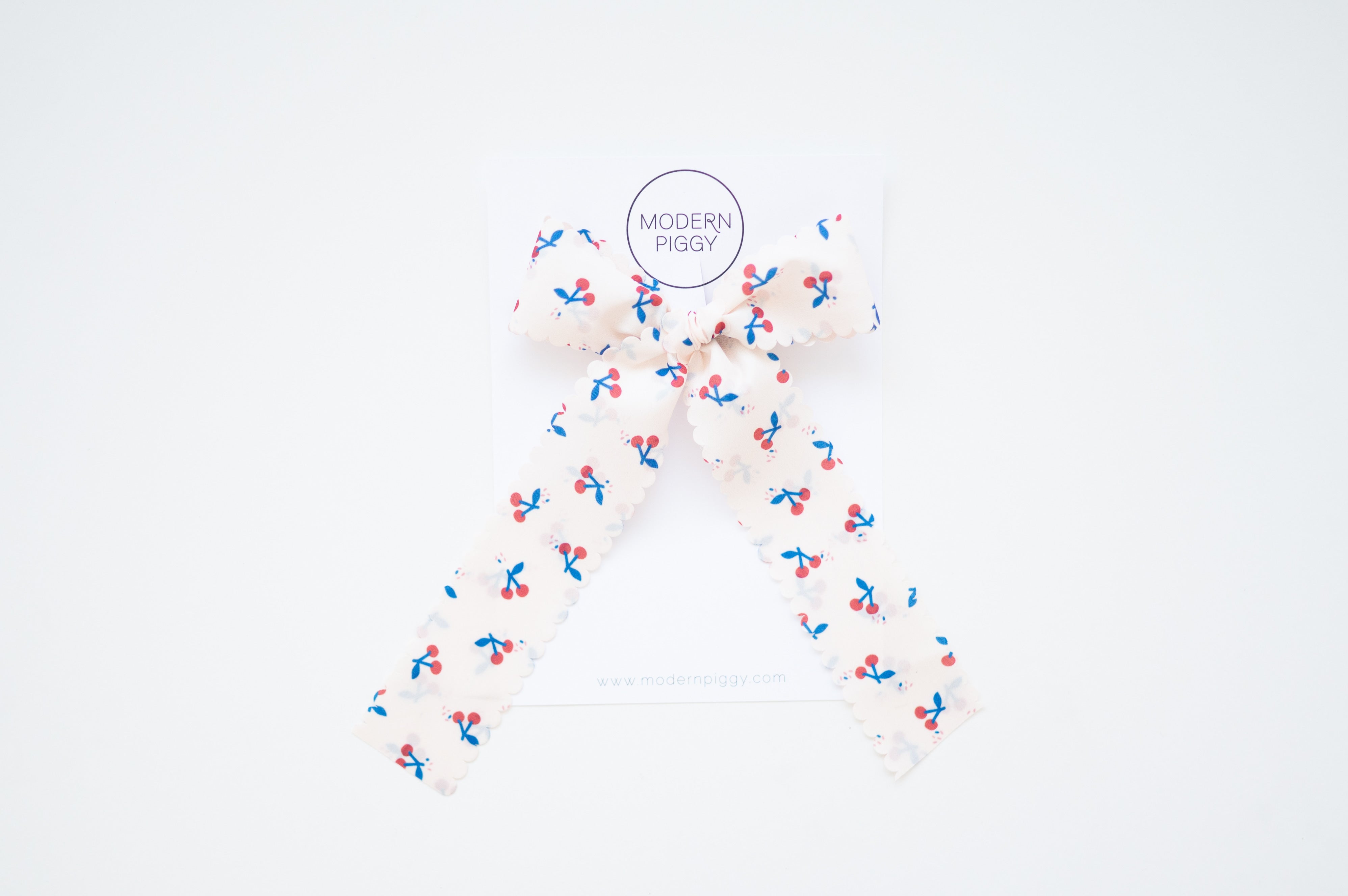 Cherry Jubilee | Single Loop Statement Ribbon Bow