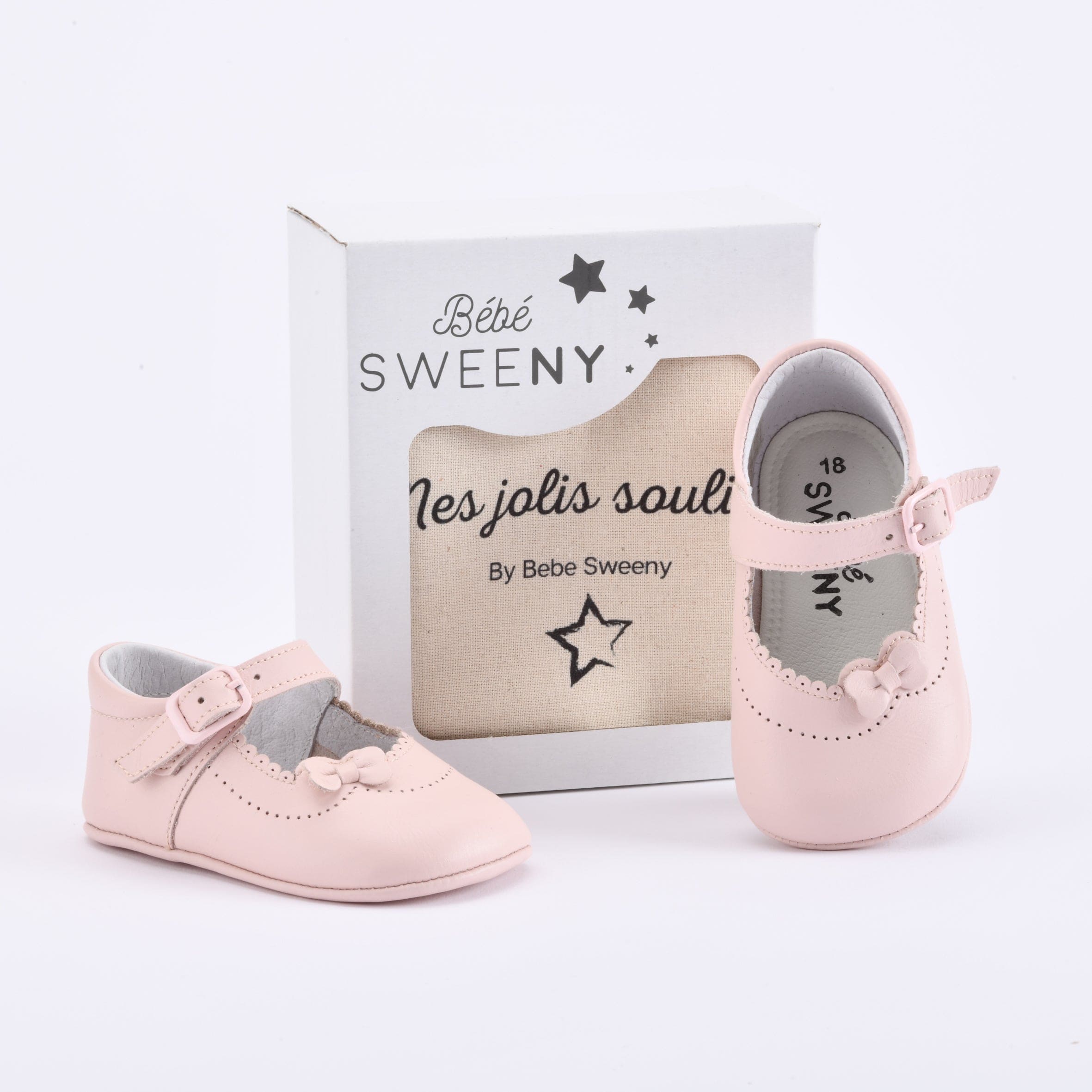 Baby Girls Pink Leather Pre-walker Shoes