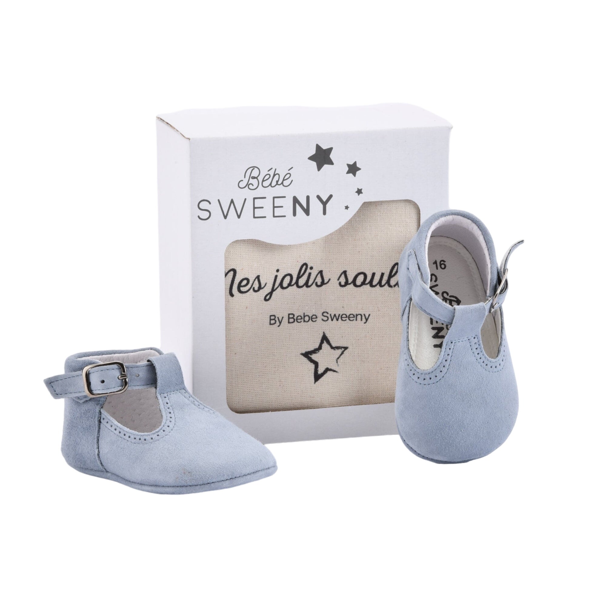 Boys Blue Suede Leather Pre-walker Shoes