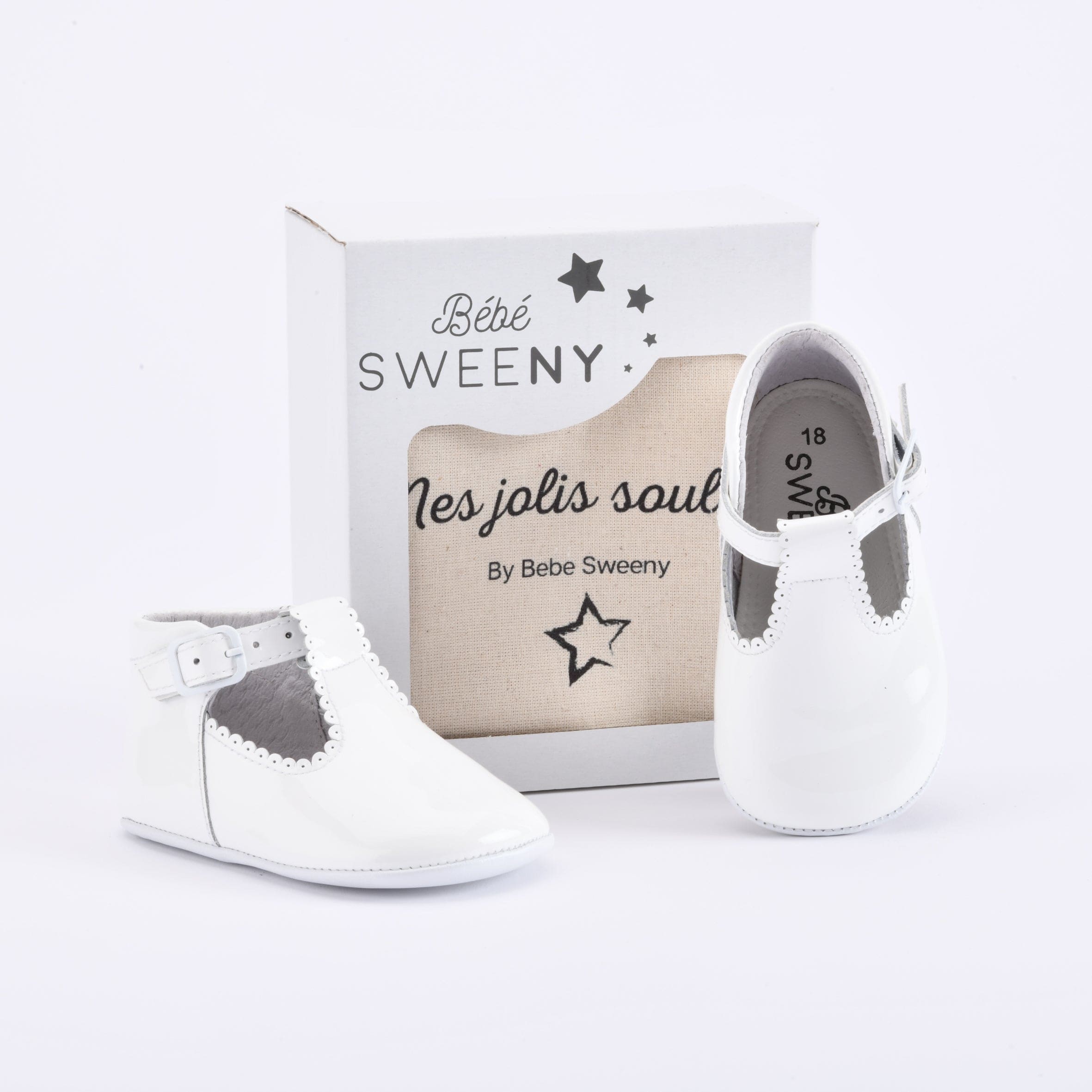 Boys White Leather Pre-walker Shoes