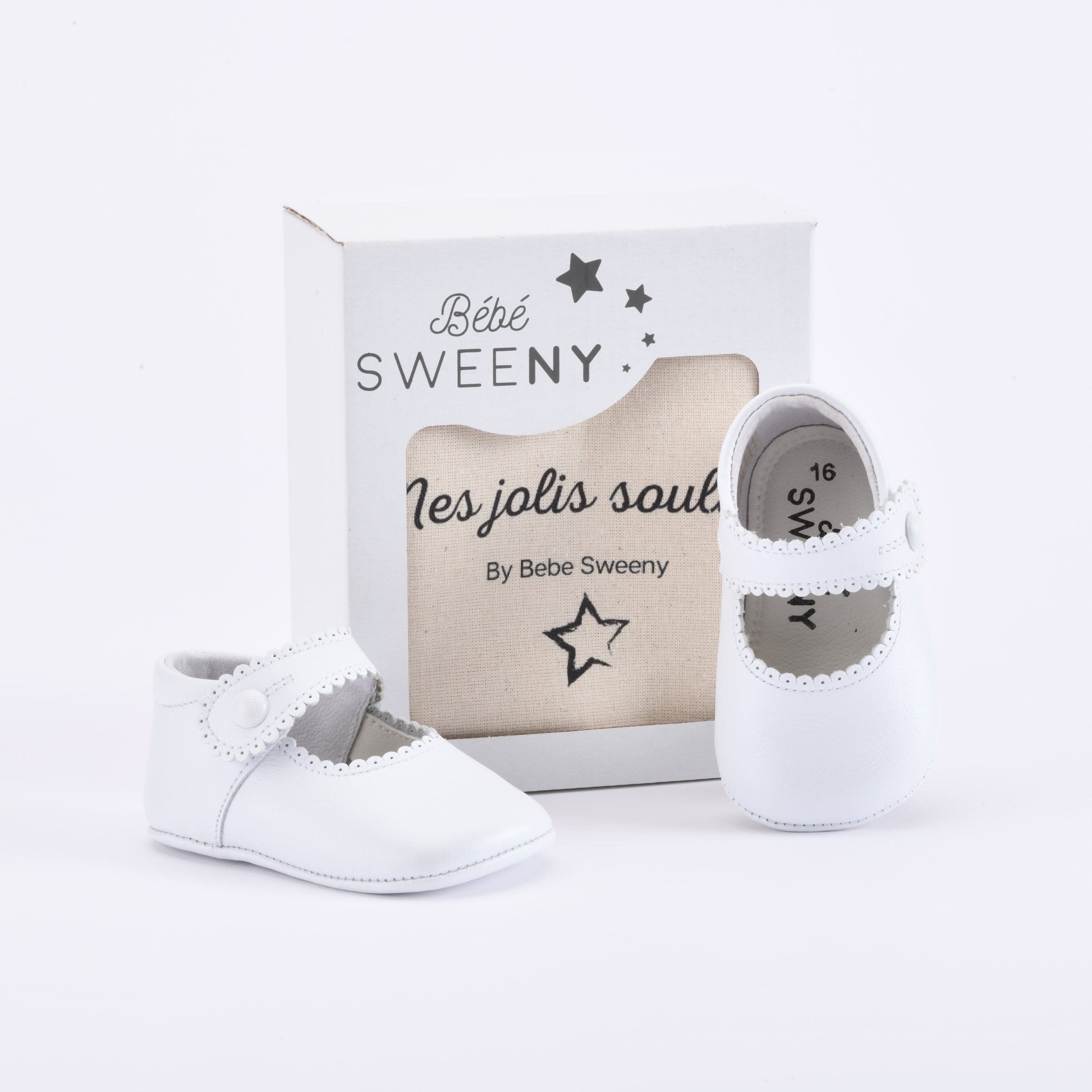 Girls Pearl White Leather Pre-walker Shoes