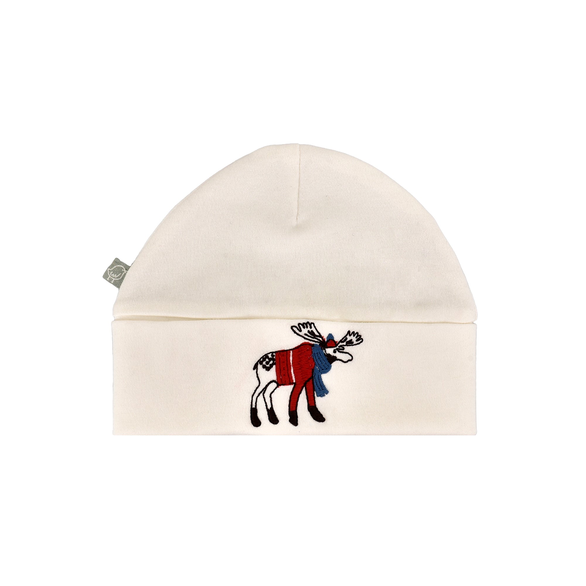 Roll Up Hat | Ivory Moose Embroidery