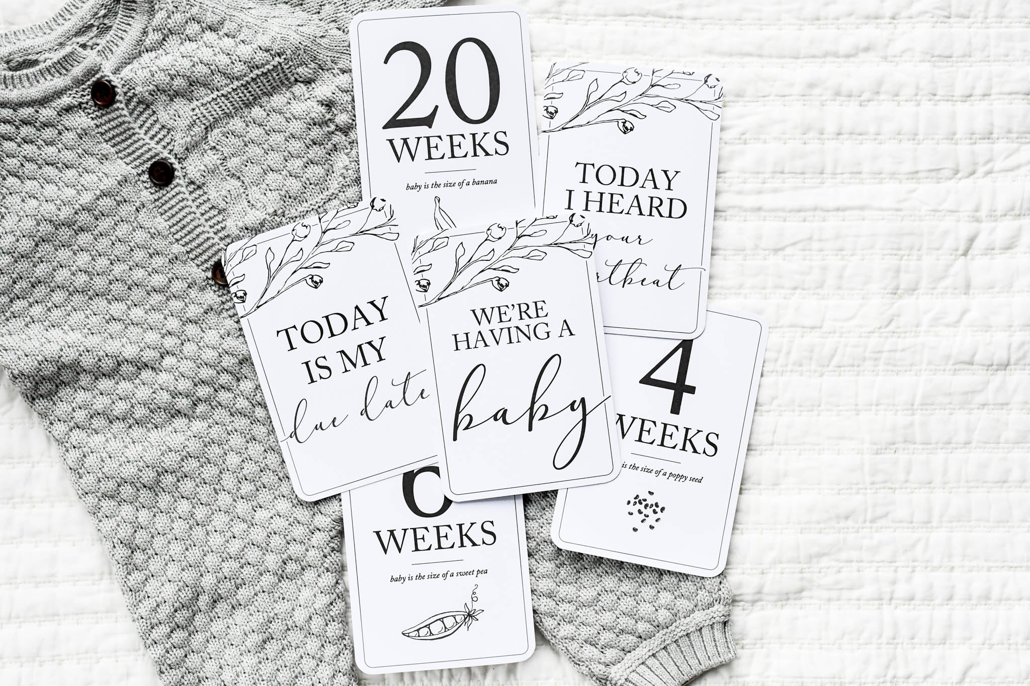 Pregnancy Announcement & Milestone Cards