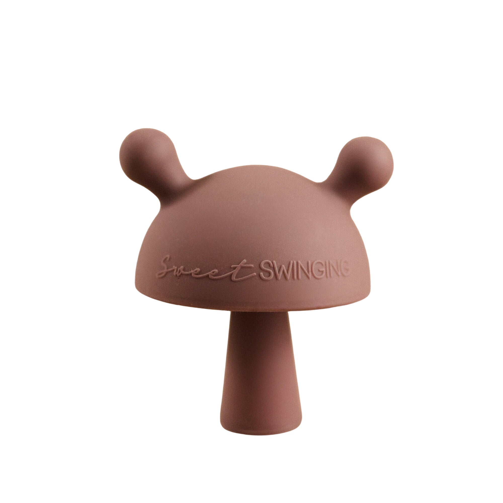 Mushroom Teether-mauve