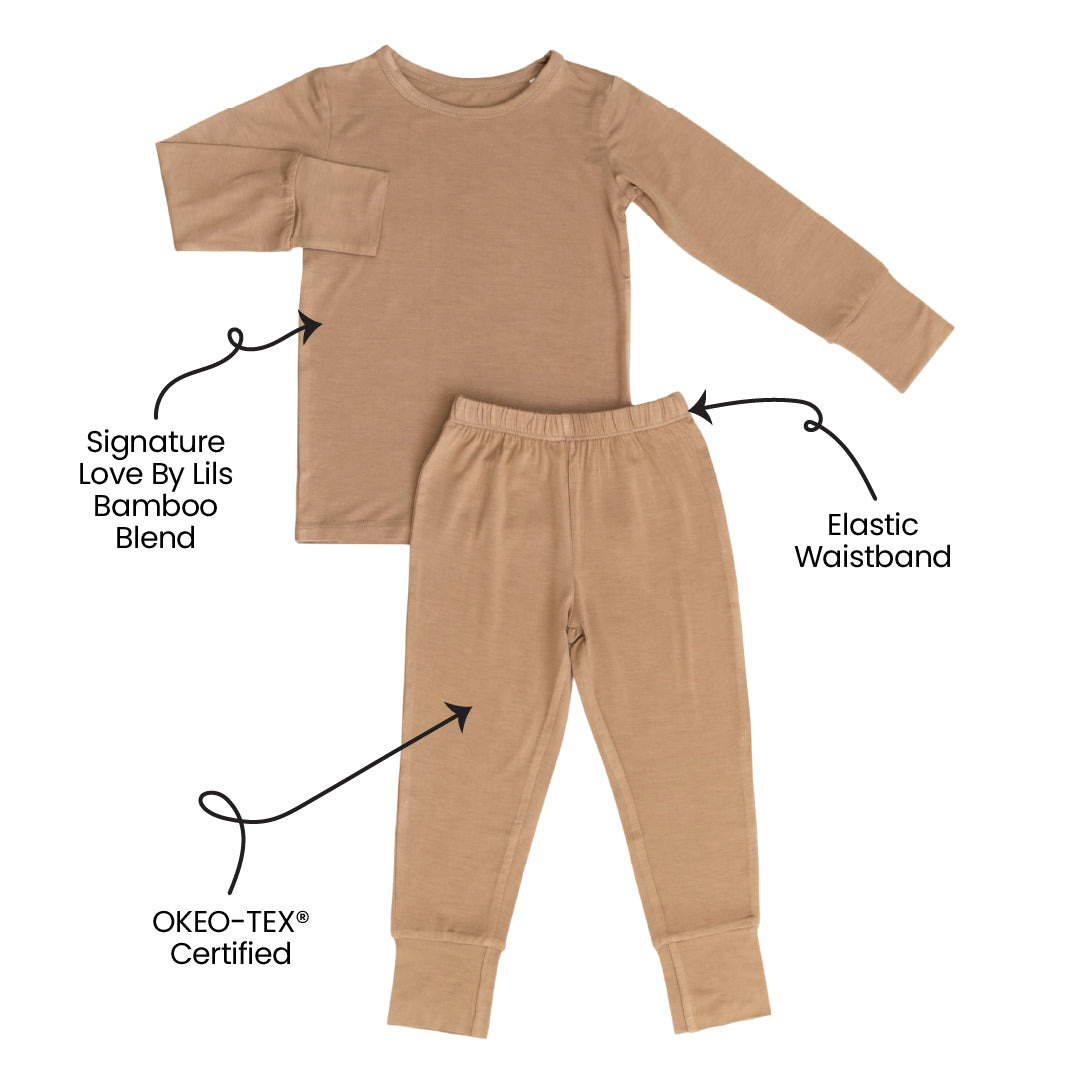 Dune Solid Bamboo 2-piece Long Sleeve Set