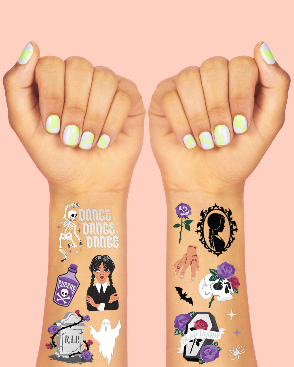 Spooky Girl Tats - 62 Temporary Tattoos