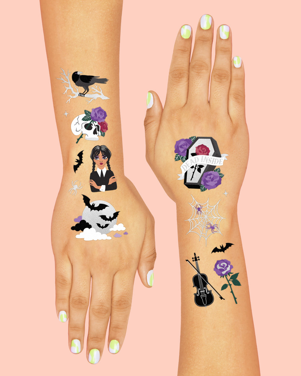Spooky Girl Tats - 62 Temporary Tattoos