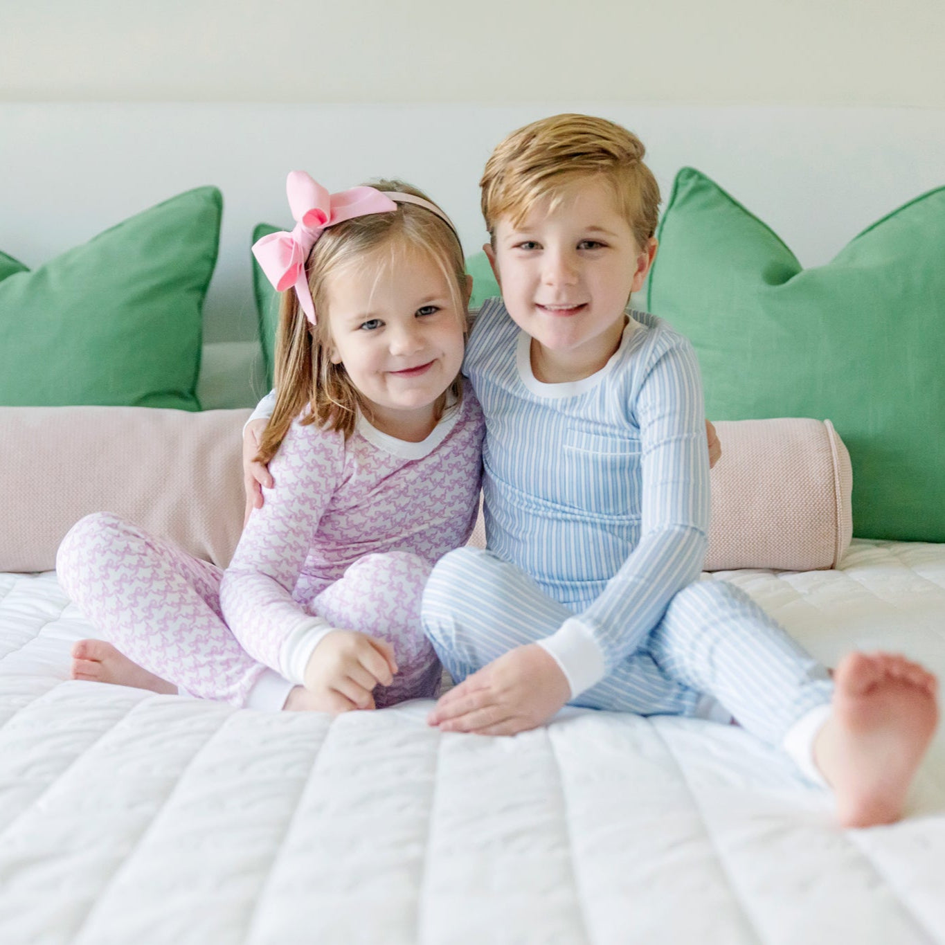 Bradford Boys’ Pima Cotton Pajama Pant Set - Classic Stripe