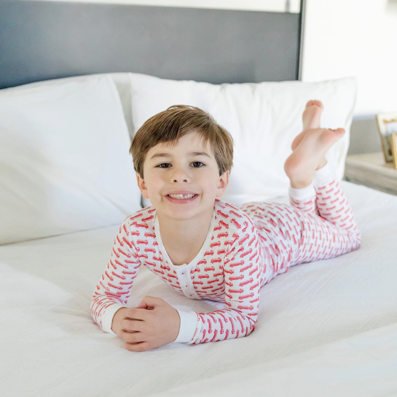 Jack Boys' Pajama Pant Set - Fire Truck Red