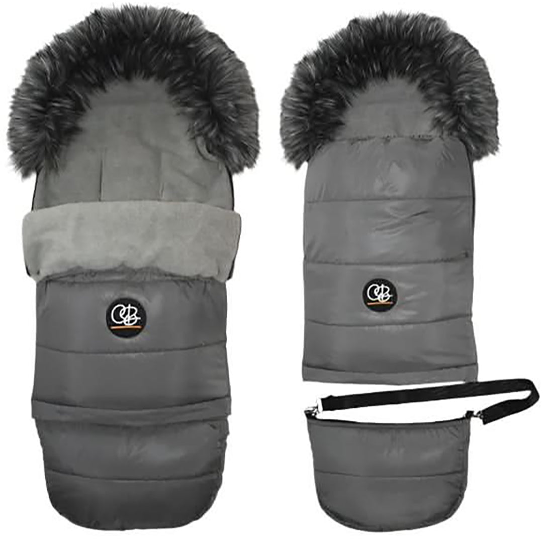 Pastel Dark Gray Organic Premium Wool Adjustable Footmuff