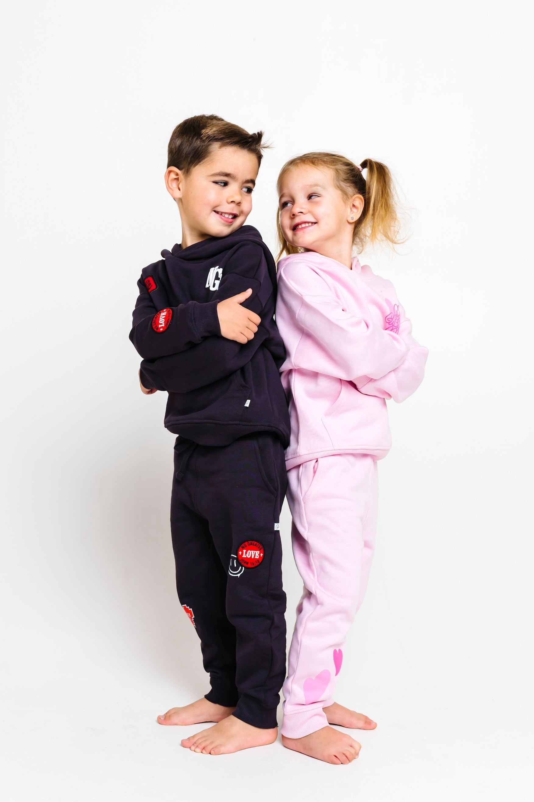 No Greater Love Pink Cotton Fleece Jogger