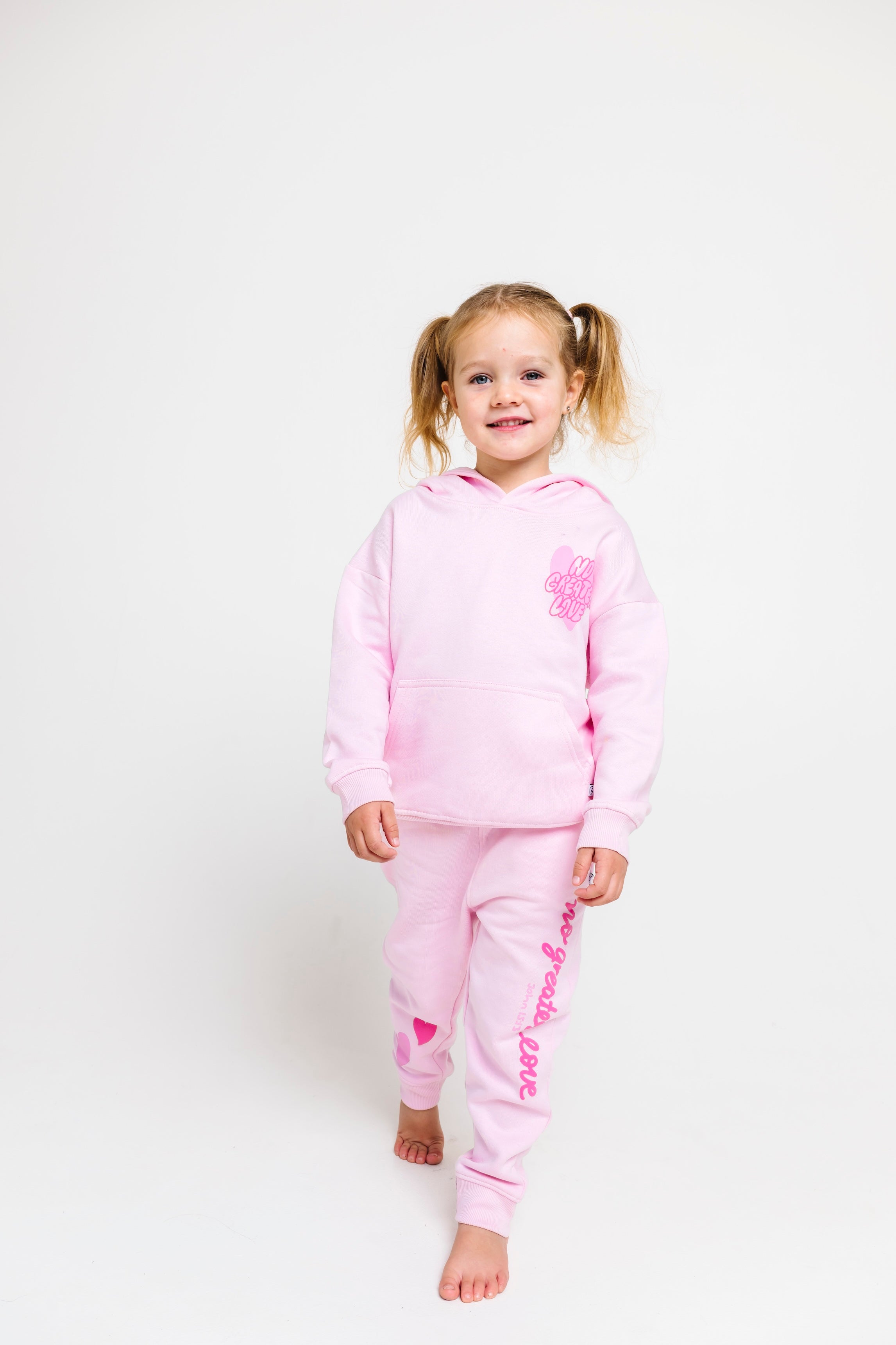 No Greater Love Pink Cotton Fleece Jogger