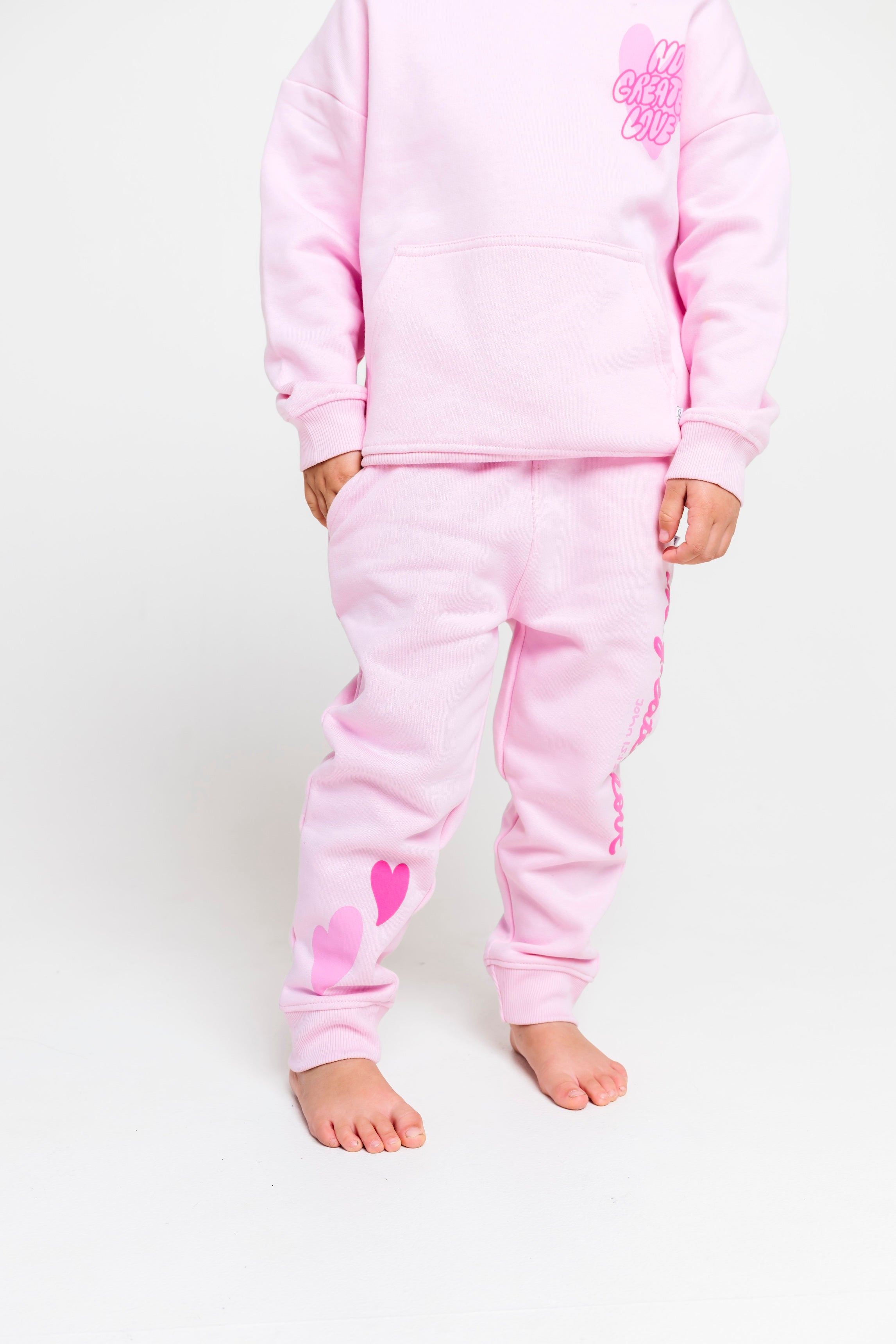 No Greater Love Pink Cotton Fleece Jogger
