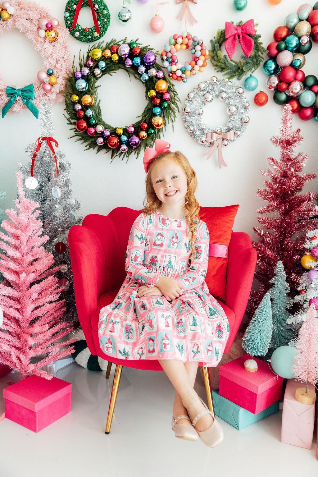 Dear Santa L/s Pocket Twirl Dress