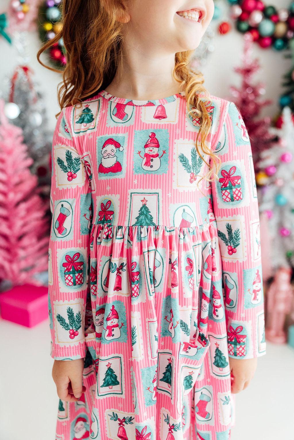 Dear Santa L/s Pocket Twirl Dress