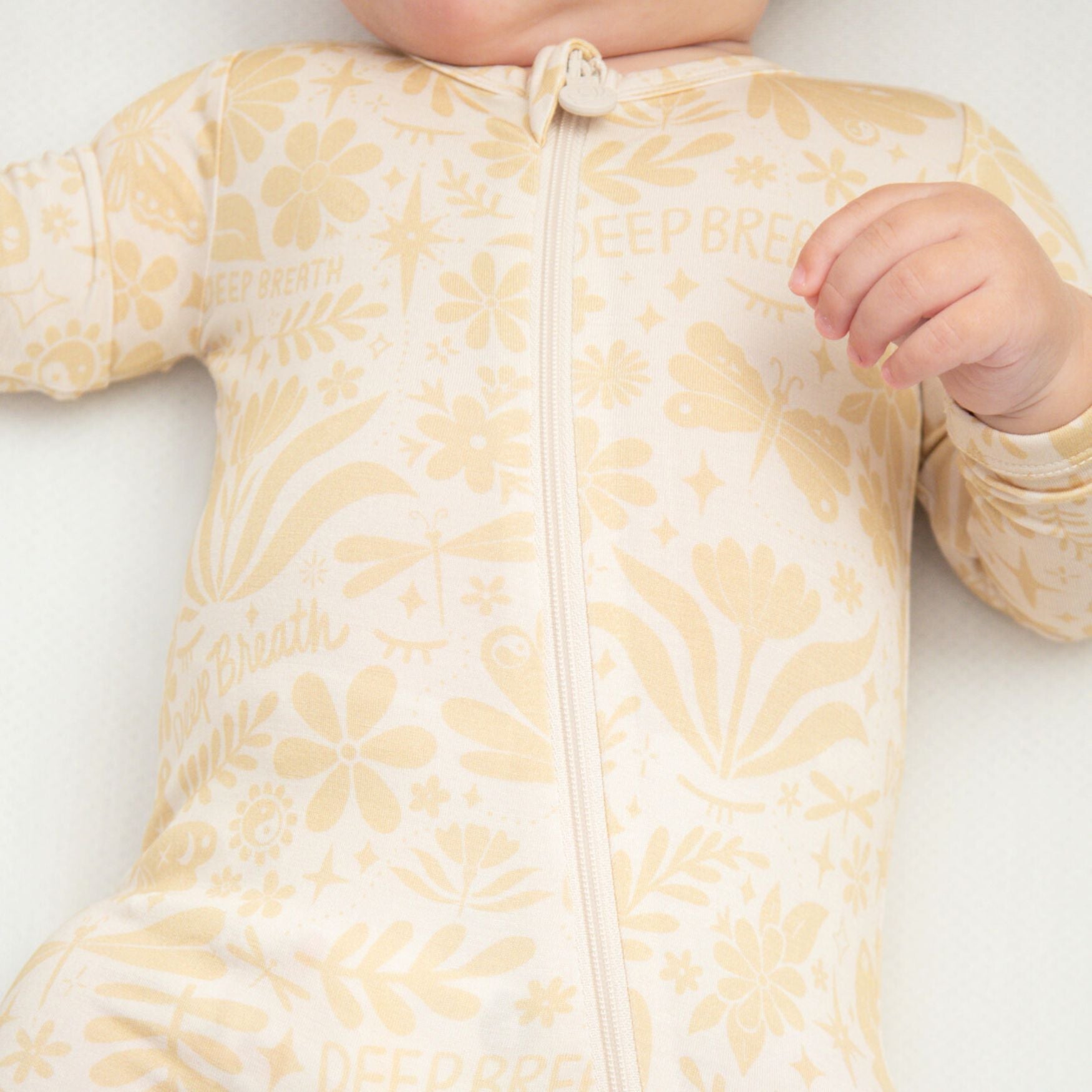 The Second-skin Footie | Om Baby (beige) | "deep Breath"