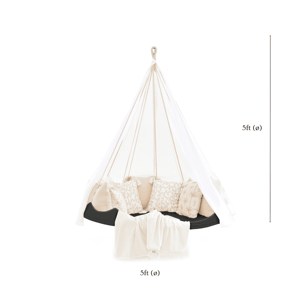 Outdoor Sunbrella® Daybed (medium) - Graphite <br/>free Hanging Kit Included