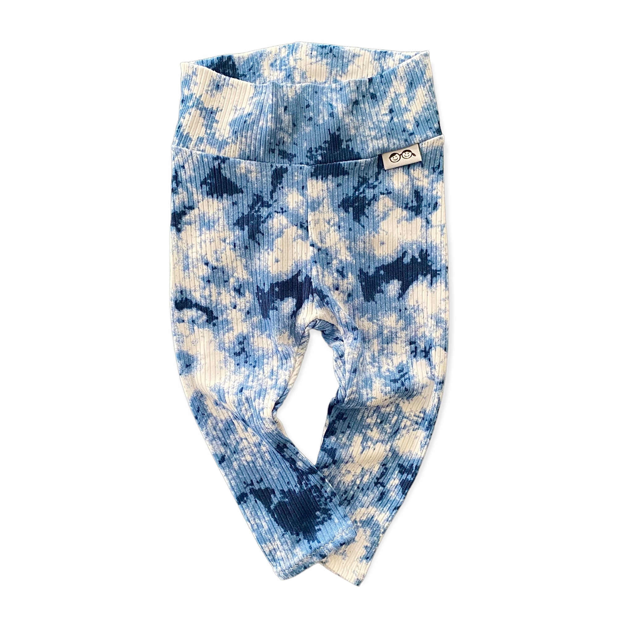 Denim Tie Dye Ribbed Lounge Set