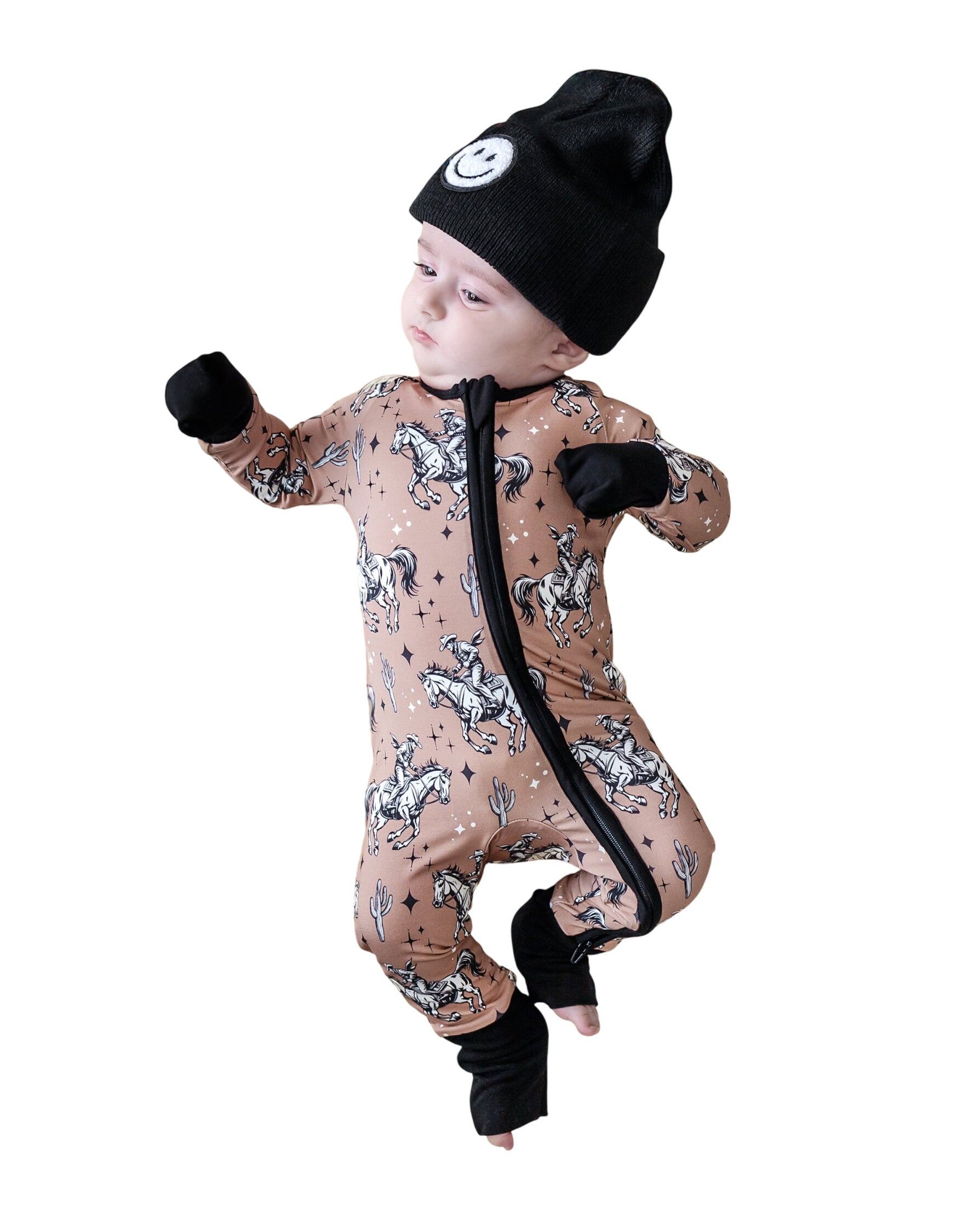 Bamboo Zip Romper | Desert Cowboy