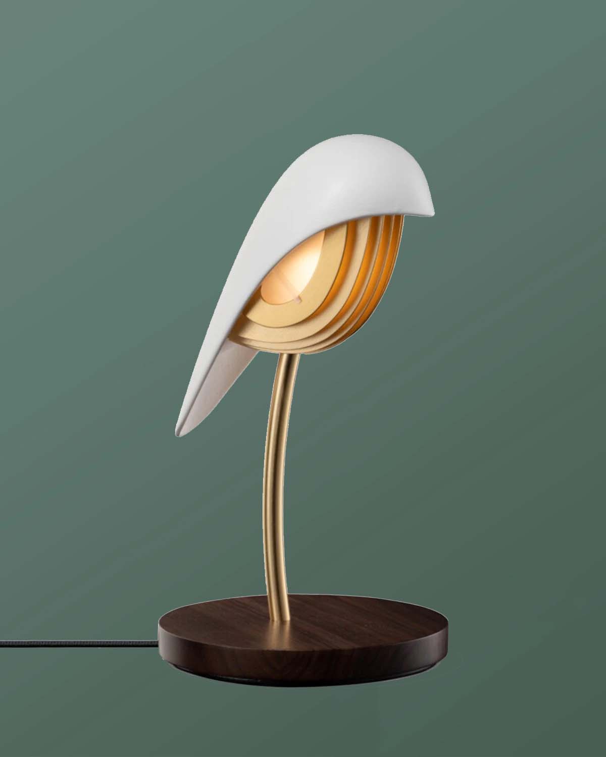 Desk Lamp Bird Ivory White